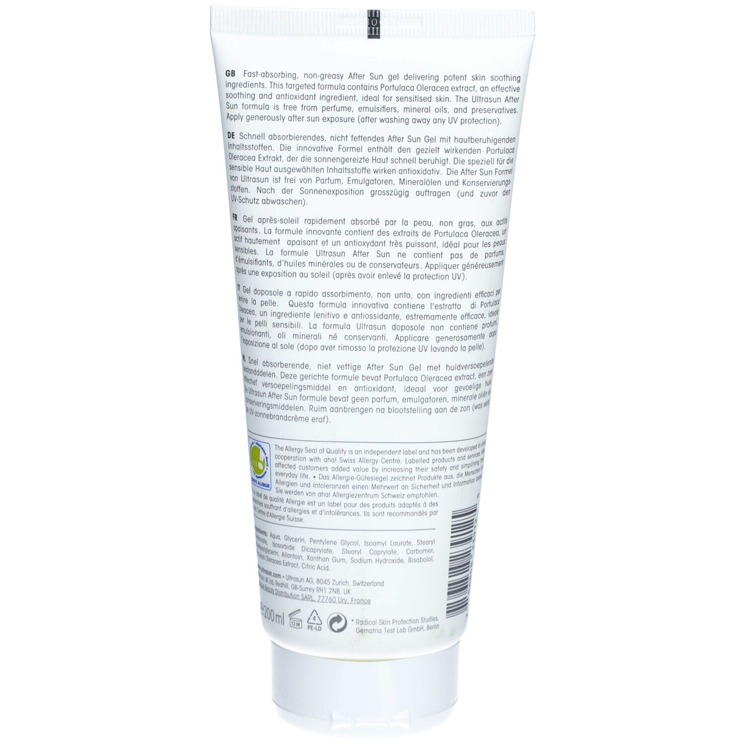 ULTRASUN Gel Après Soleil Peaux sensibles