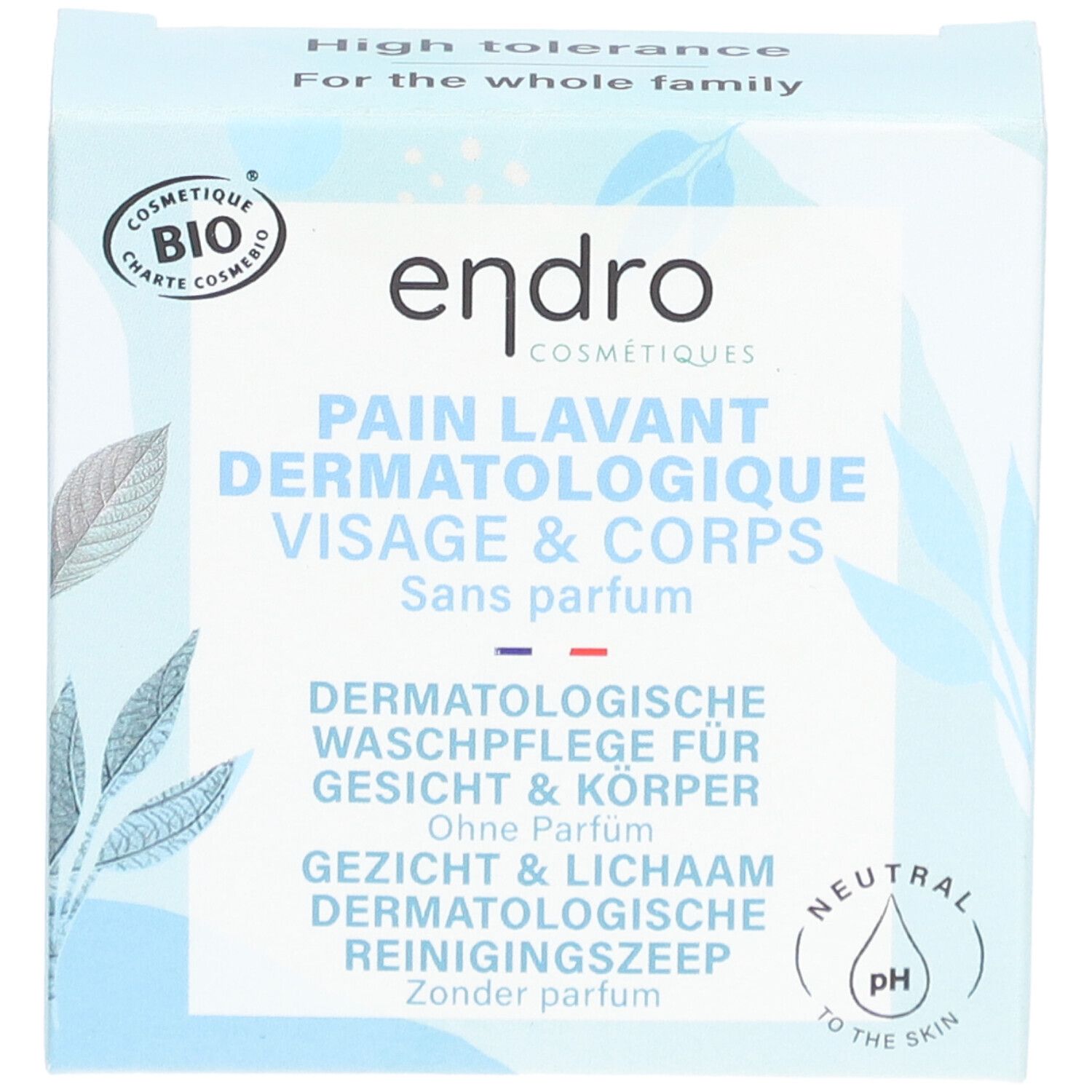 ENDRO Pain Lavant Dermatologique Visage & Corps Sans Parfum