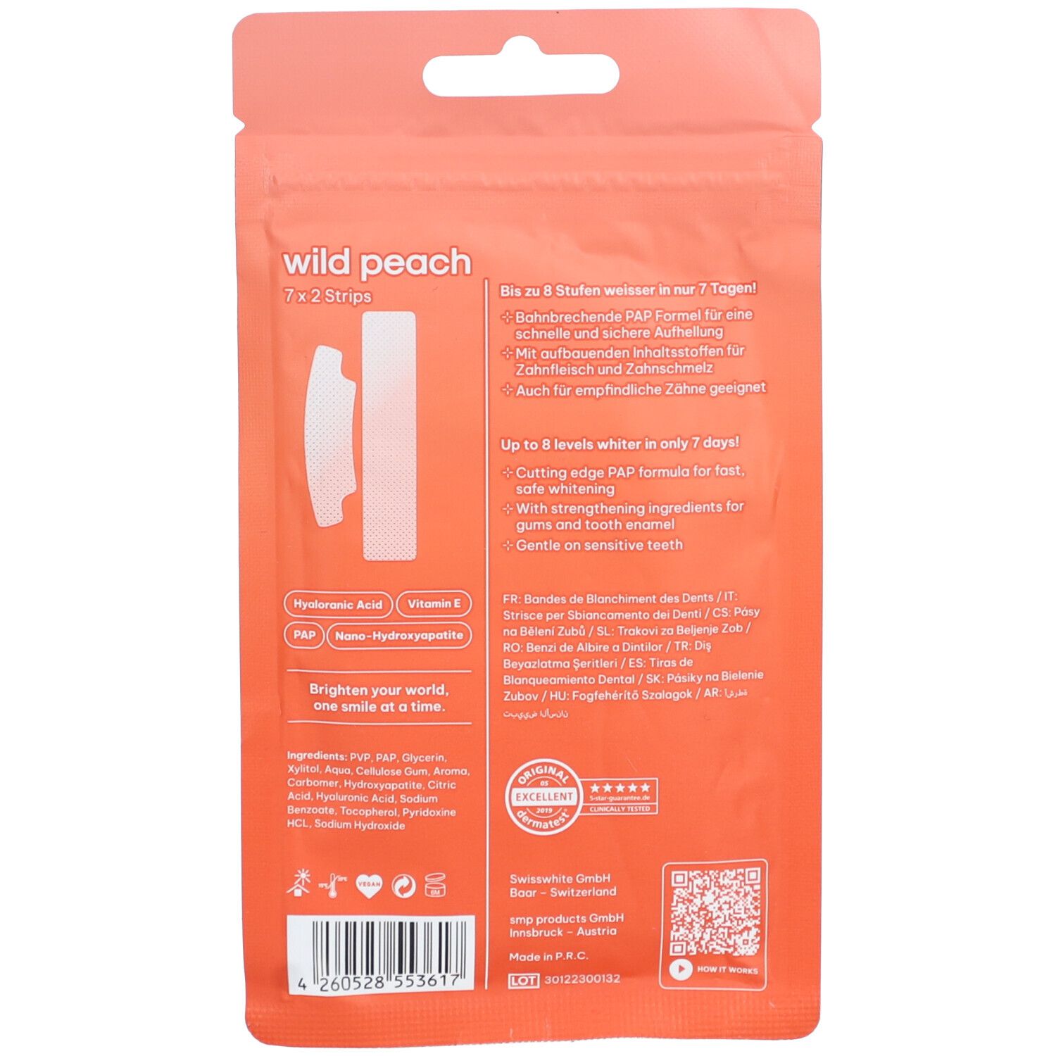 SMILEPEN® Pop - Bande de blanchiment des dents - Pêche Sauvage