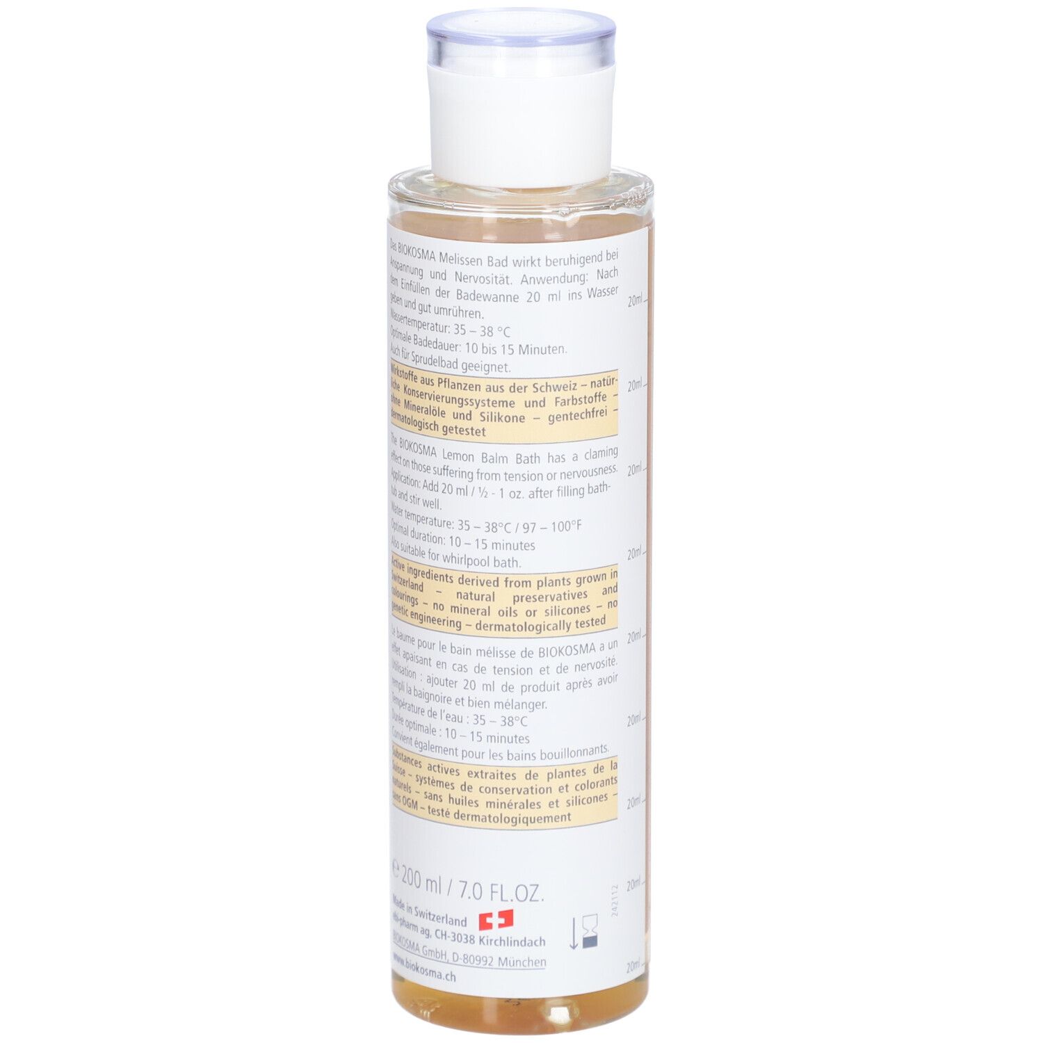 Baume de bain à la mélisse BIOKOSMA