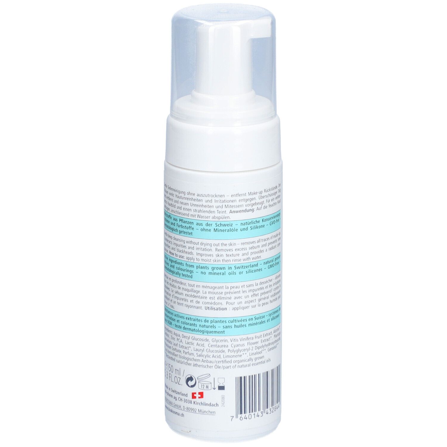 BIOKOSMA Mousse Nettoyante Pure Visage