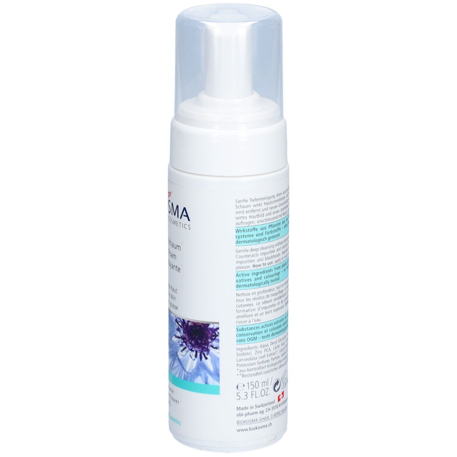 BIOKOSMA Mousse Nettoyante Pure Visage