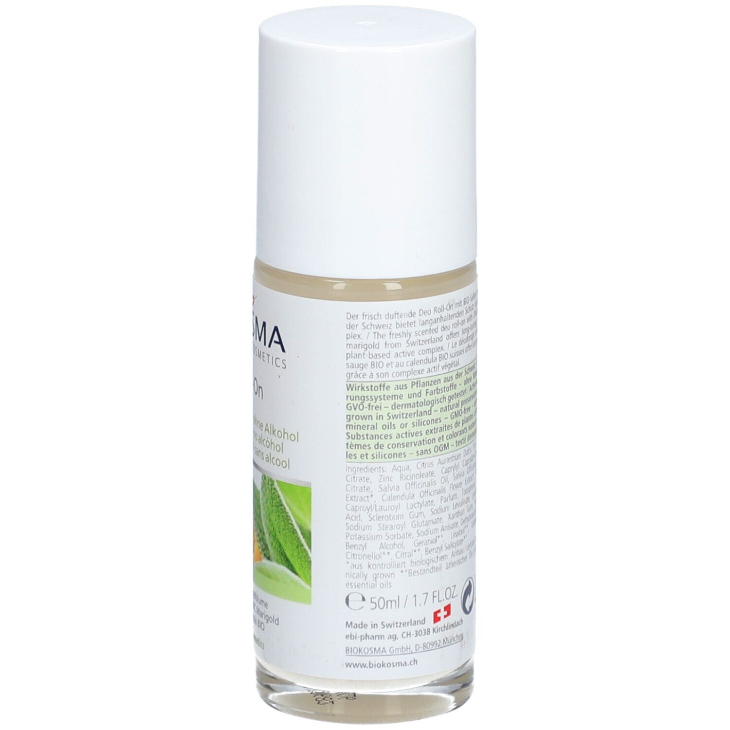 BIOKOSMA Déodorant Roll-on Sauge & Calendula bio