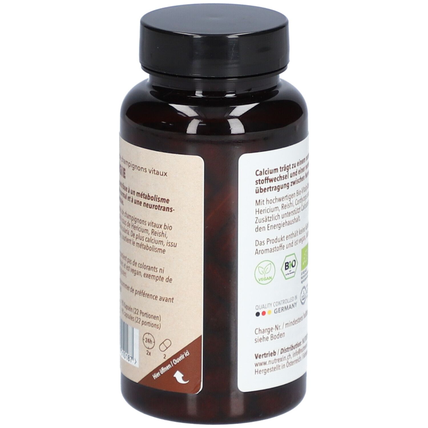 Hawlik Vitalpilzmischung Énergie avec calcium et champignons bio