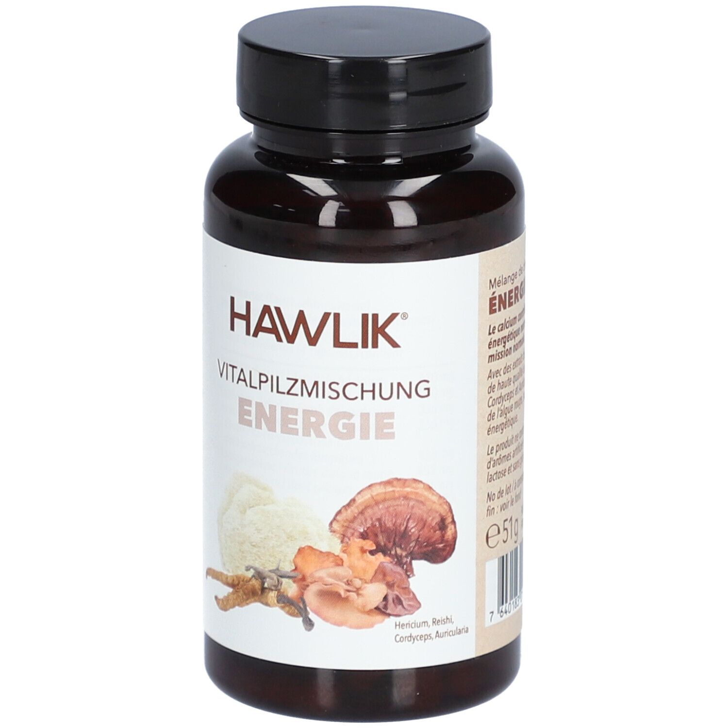 Hawlik Vitalpilzmischung Énergie avec calcium et champignons bio