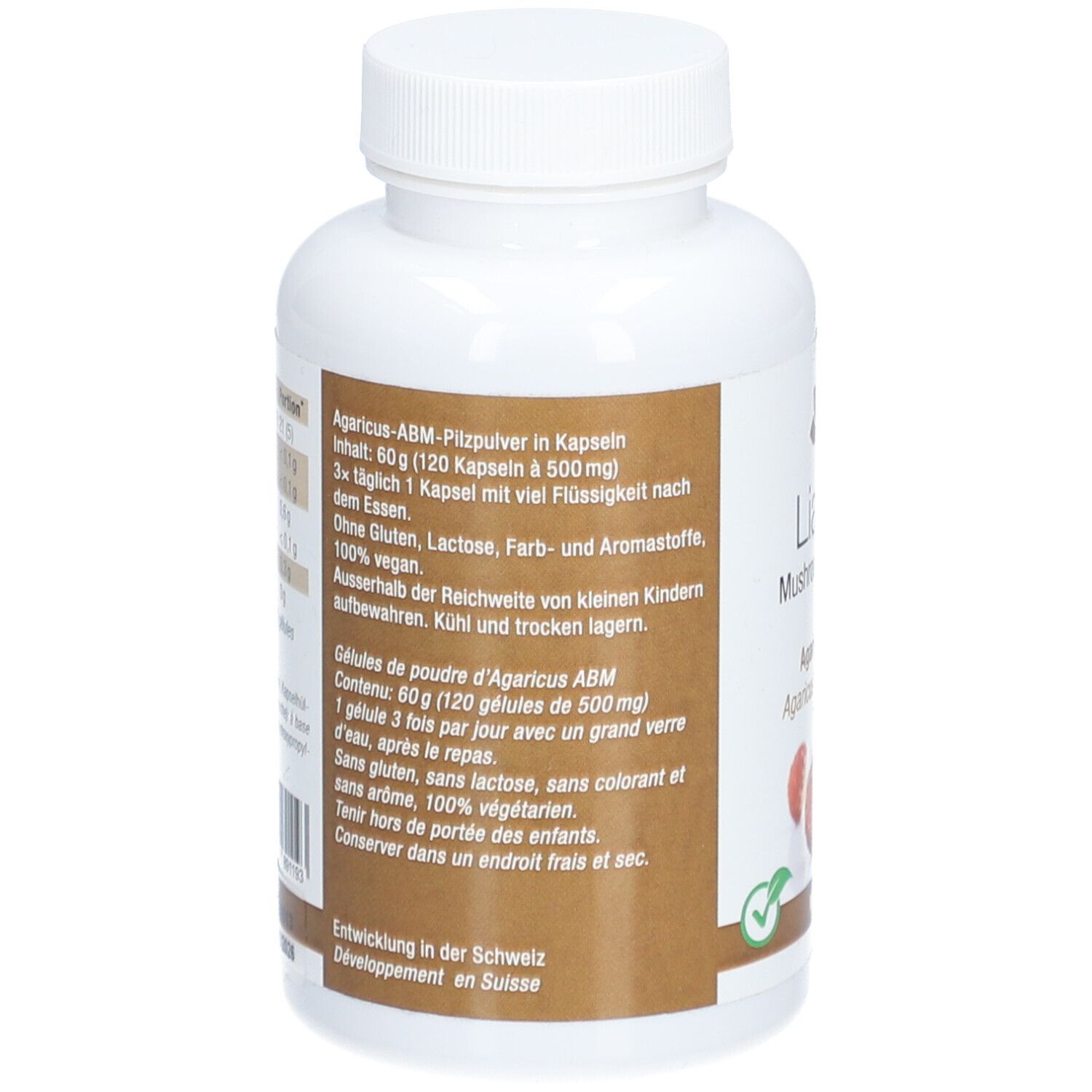 LIANGU Gélules de poudre de Champignon Agaricus ABM