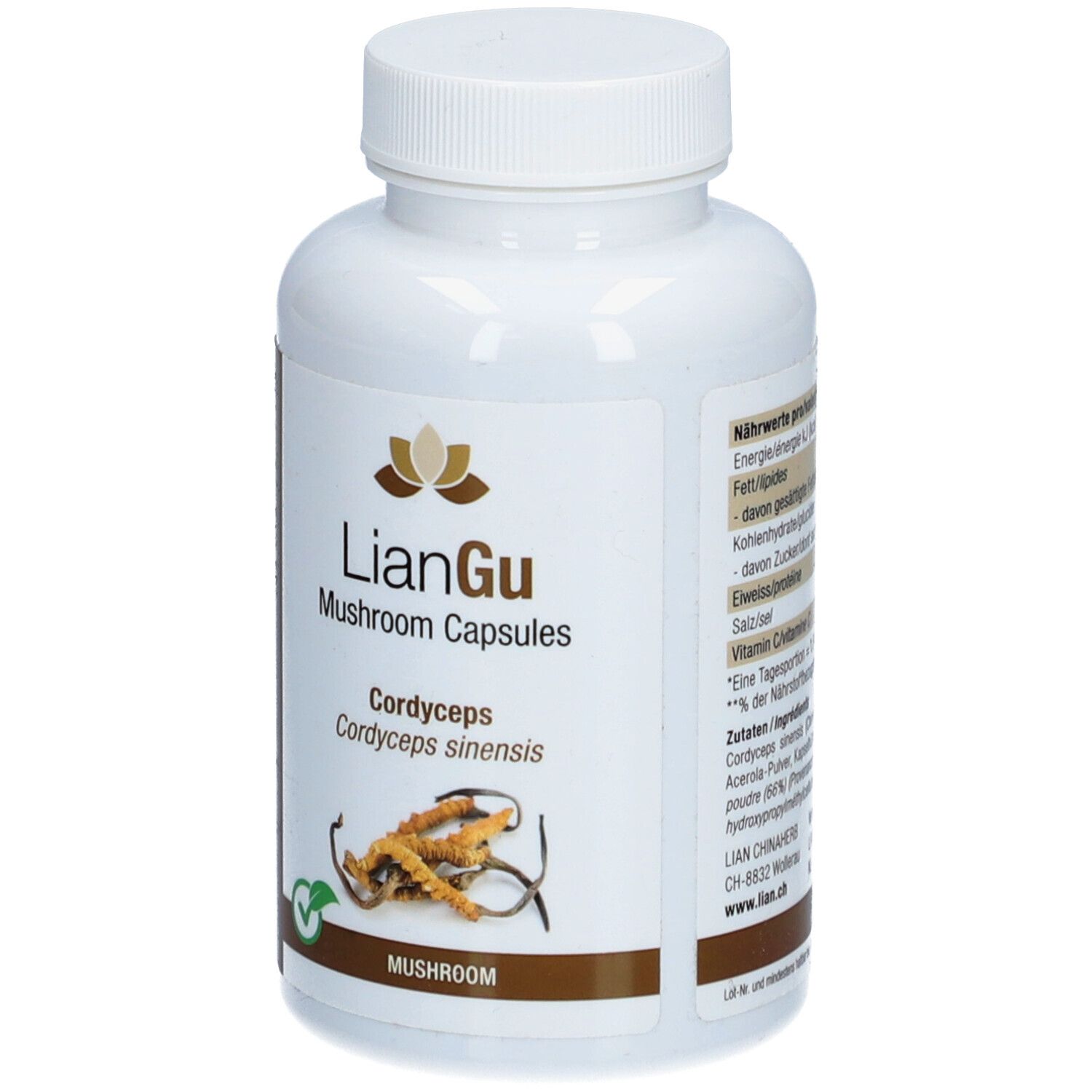LianGu Cordyceps complément aux champignons avec vitamine C