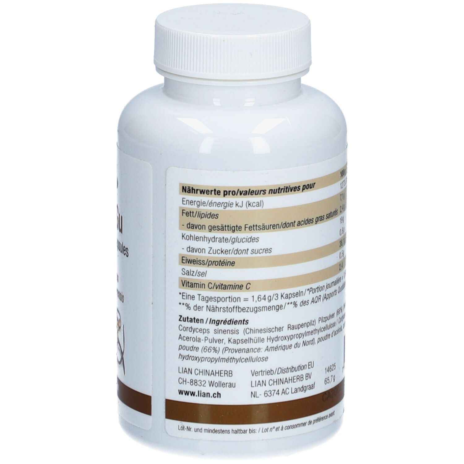 LianGu Cordyceps complément aux champignons avec vitamine C