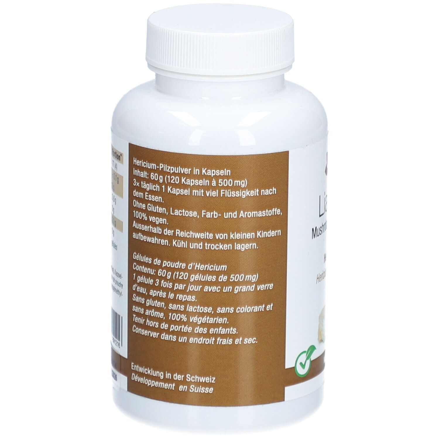 LianGu Hericium complément aux champignons en gélules végétales