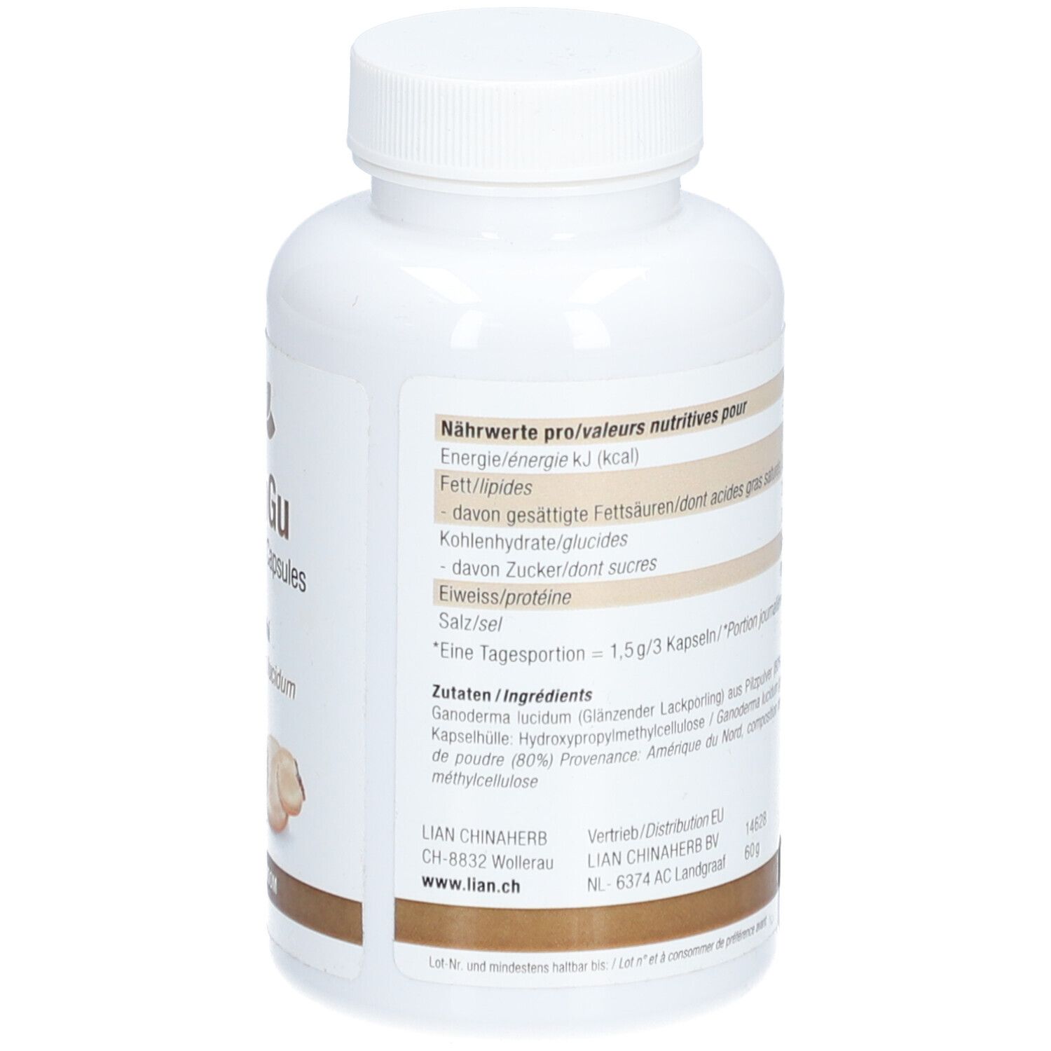 LianGu Capsules de Champignons - Reishi