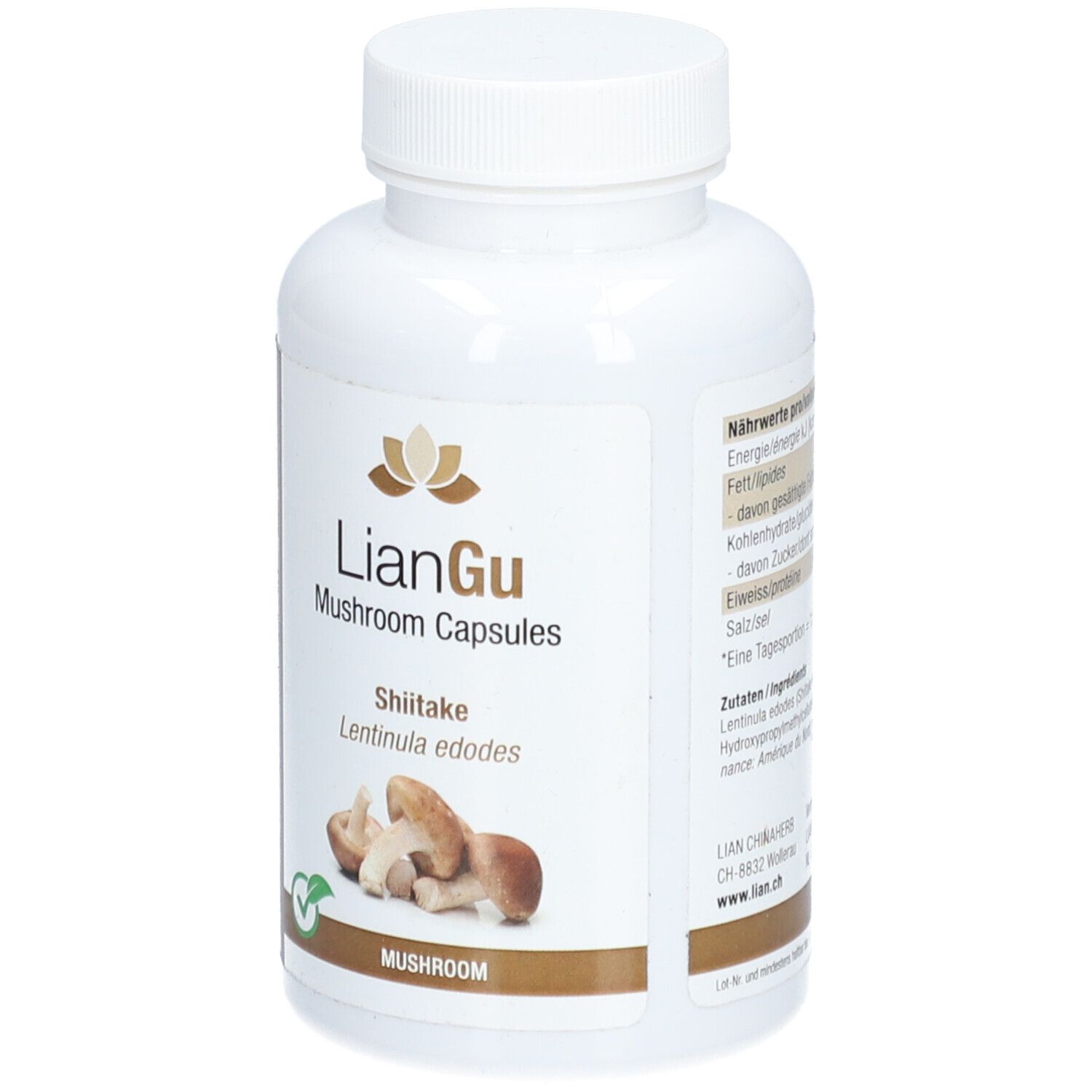LianGu Shiitake complément aux champignons en gélules végétales