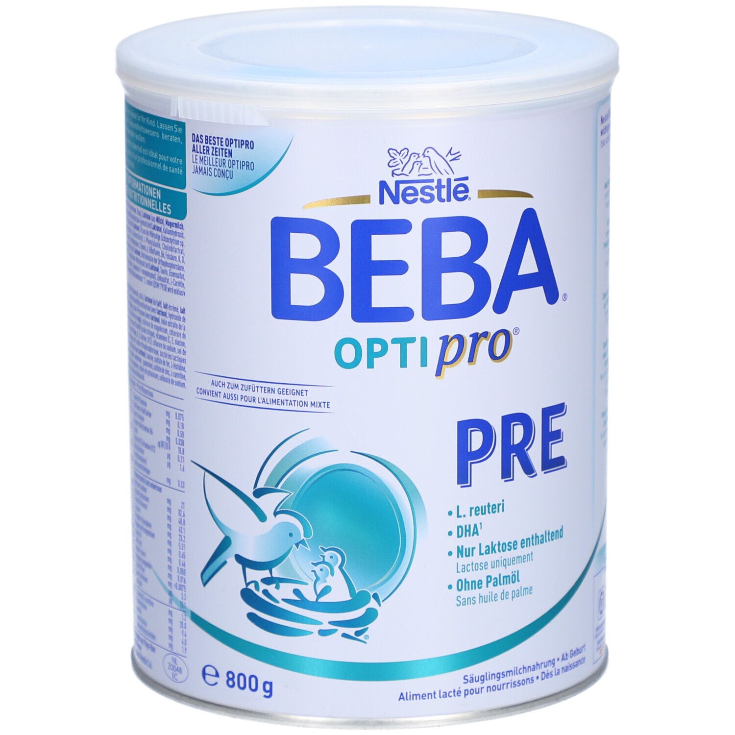 Lait infantile BEBA Optipro PRE Nestlé, boîte 800g.
