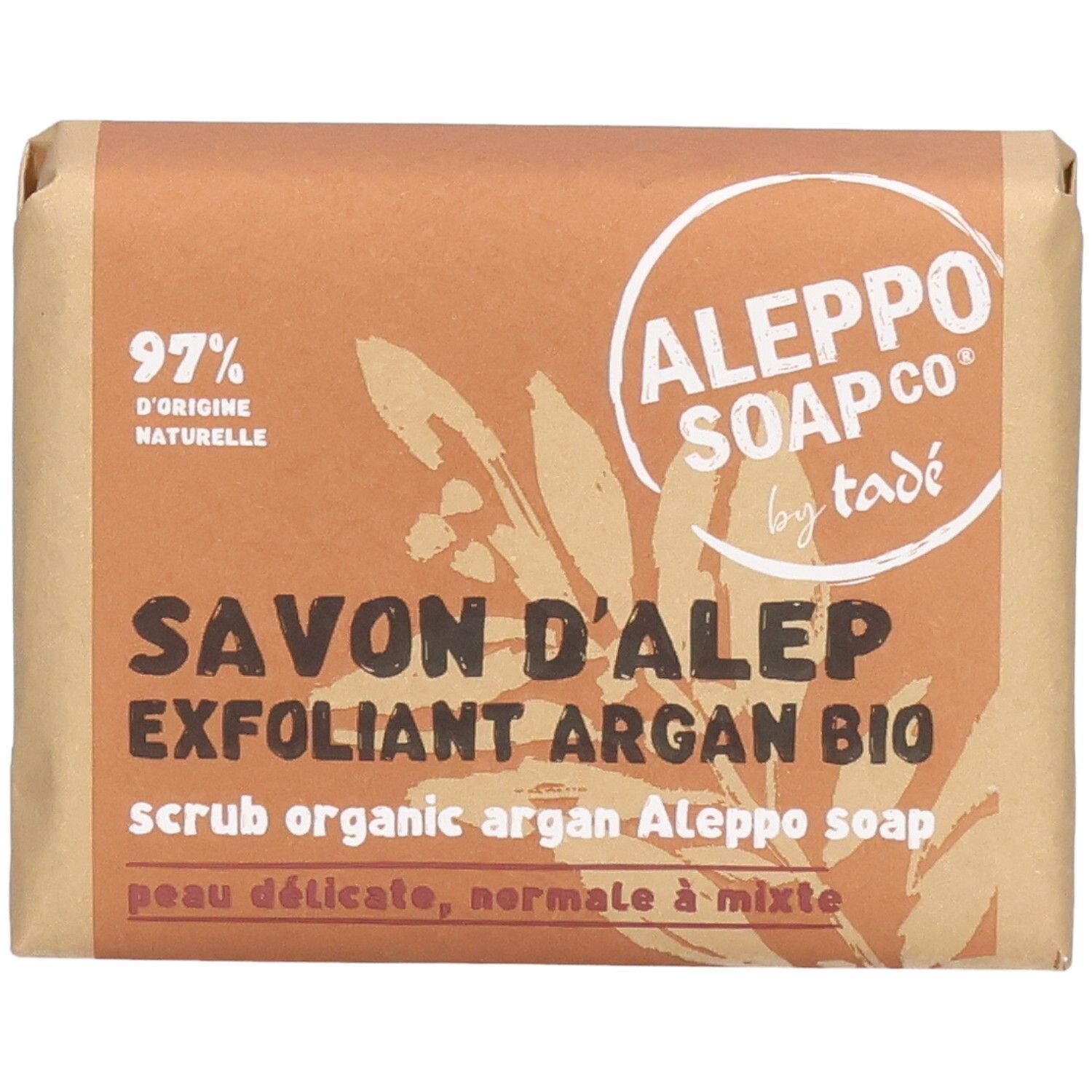 Savon d'Alep, 100g, exfoliant, argan bio.