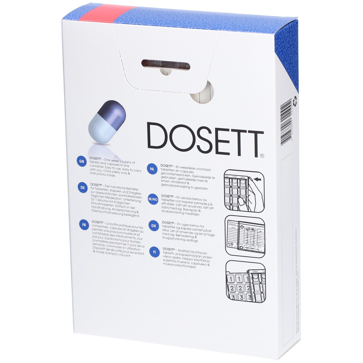 DOSETT® Maxi Pilulier semaine Français (7 x 4)