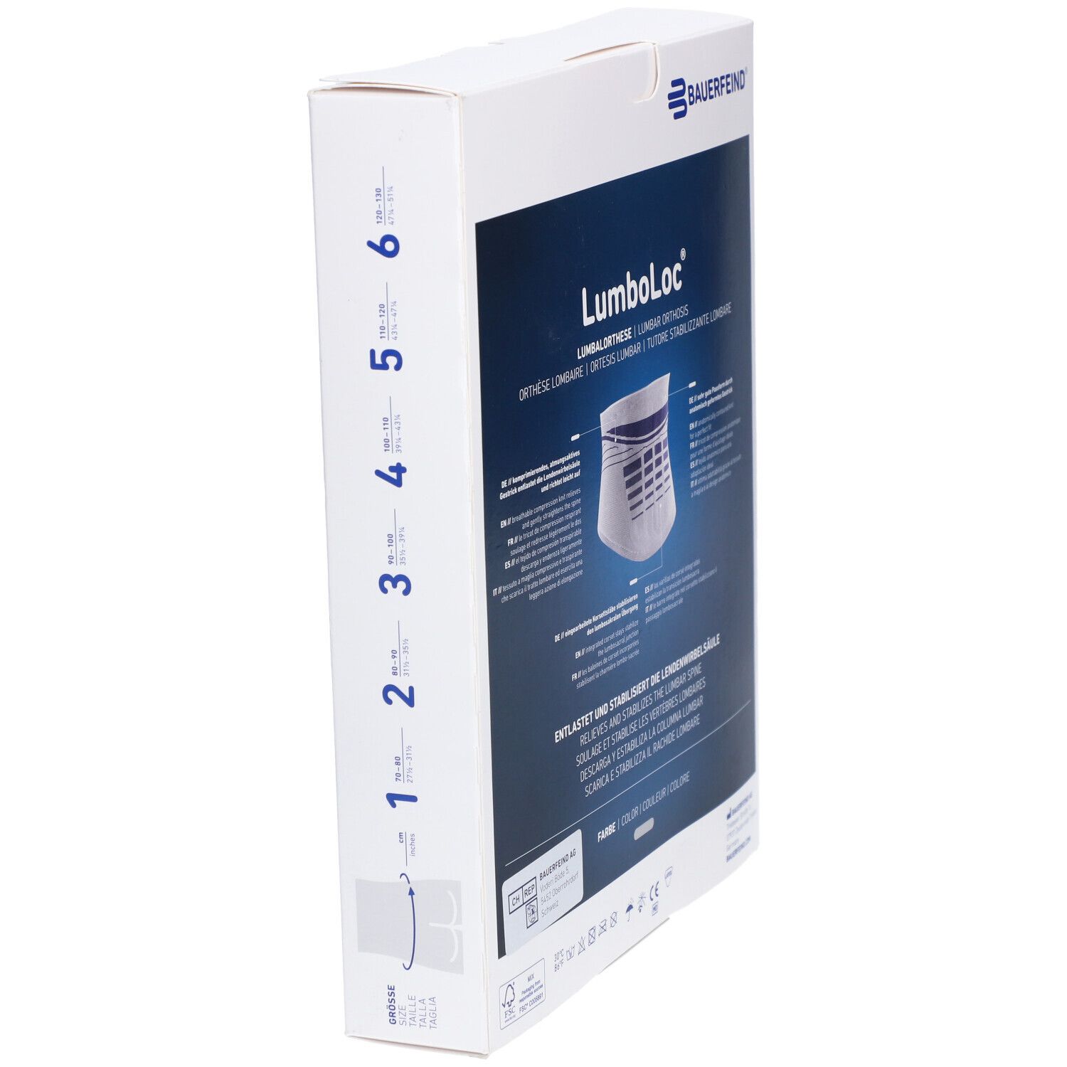 BAUERFEIND® Lumboloc® Orthèse lombaire taille 6 titane