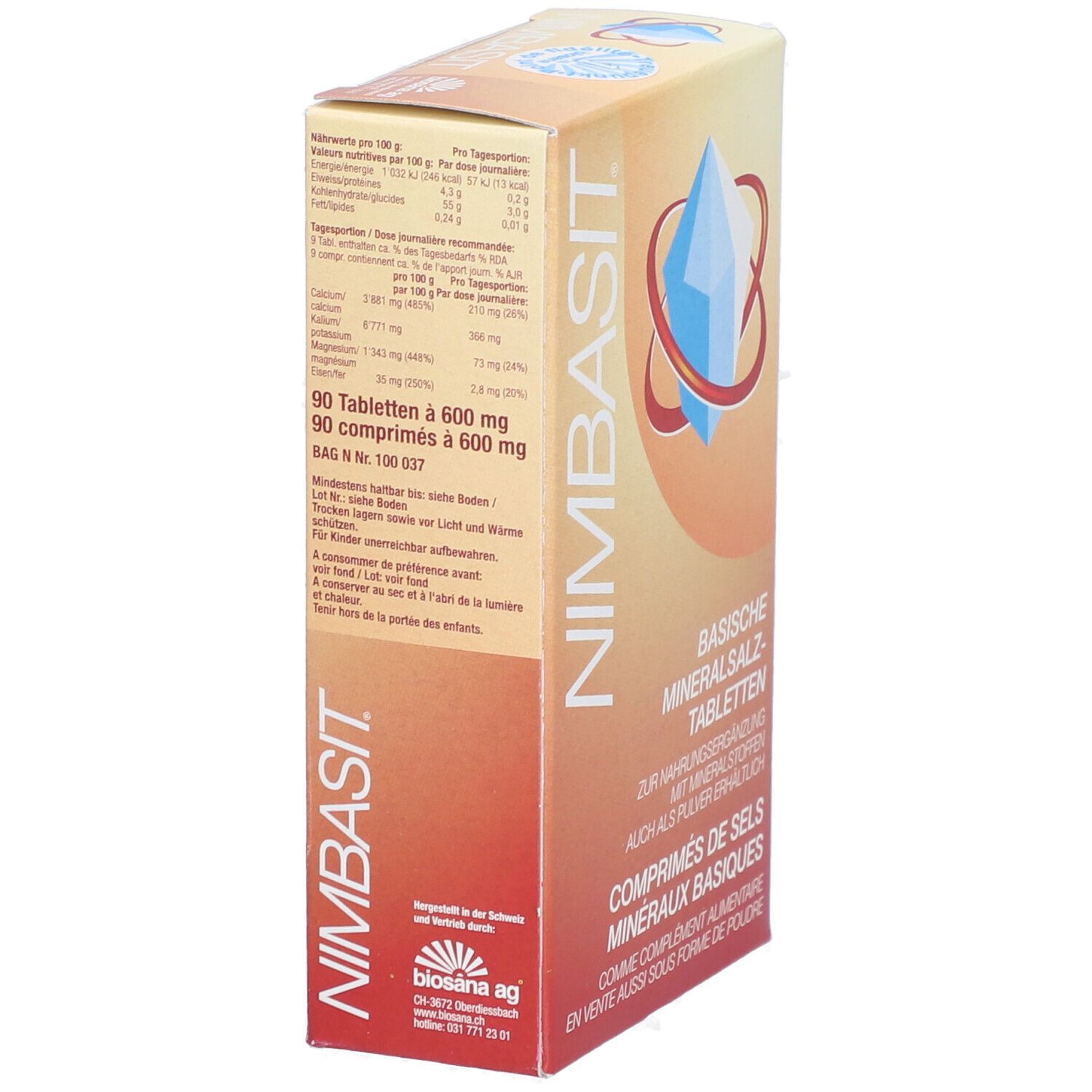 BIOSANA Nimbasit Composé de sels minéraux basiques