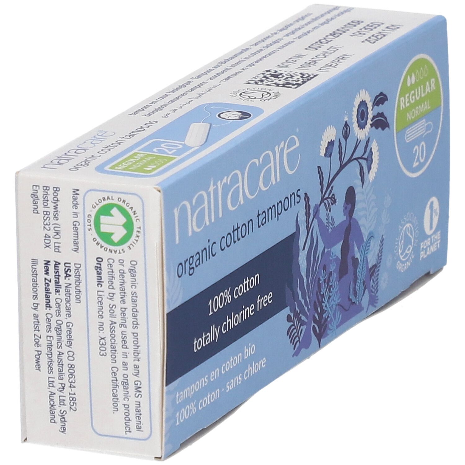 NATRACARE Tampons en coton bio regular sans applicateur