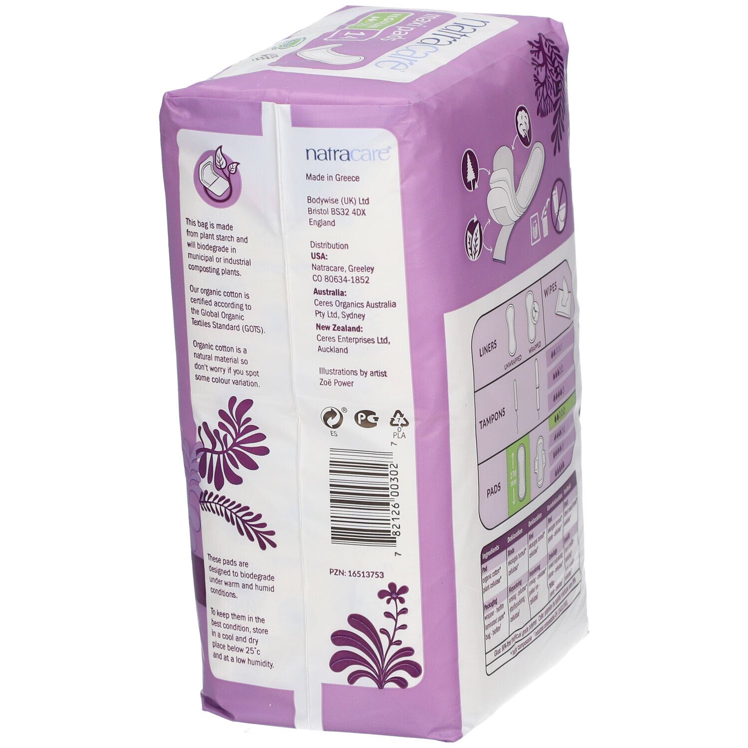 NATRACARE Maxi pads, serviette hygiènique regular