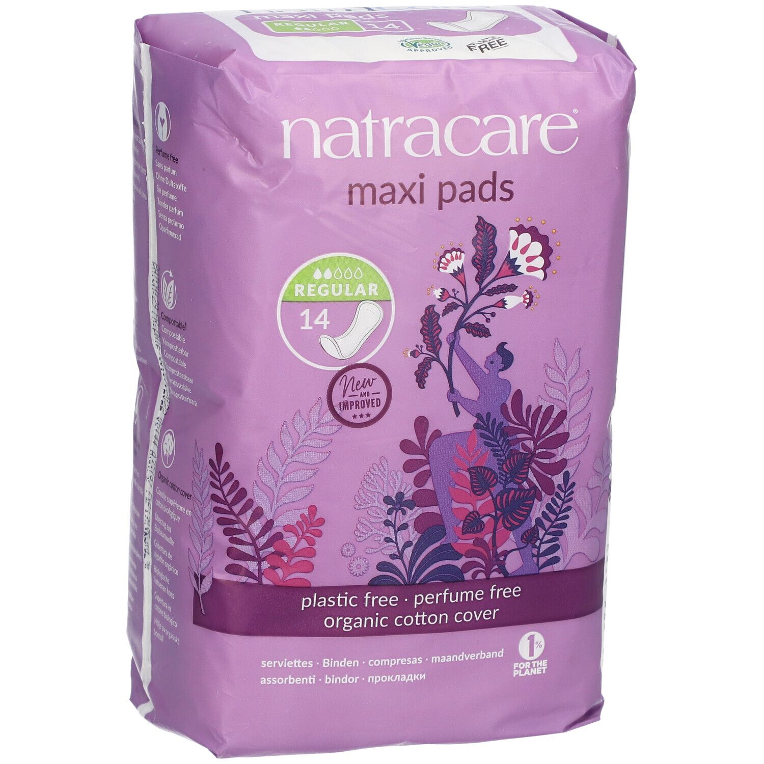 NATRACARE Maxi pads, serviette hygiènique regular