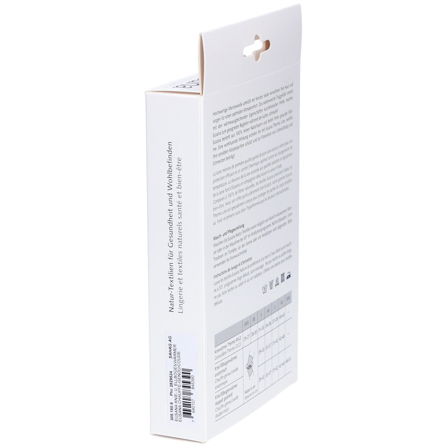 EUSANA chauffe-genoux double maille XXL ivoire