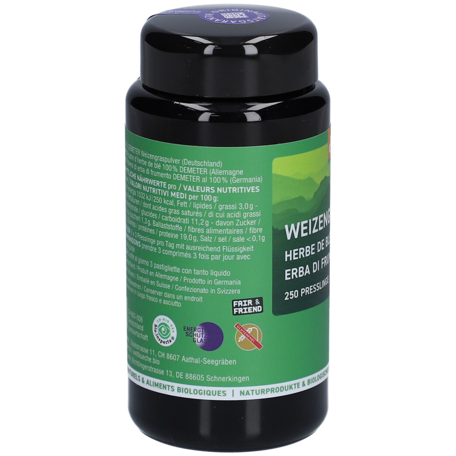 NATURKRAFTWERKE Herbe de blé pressée Demeter