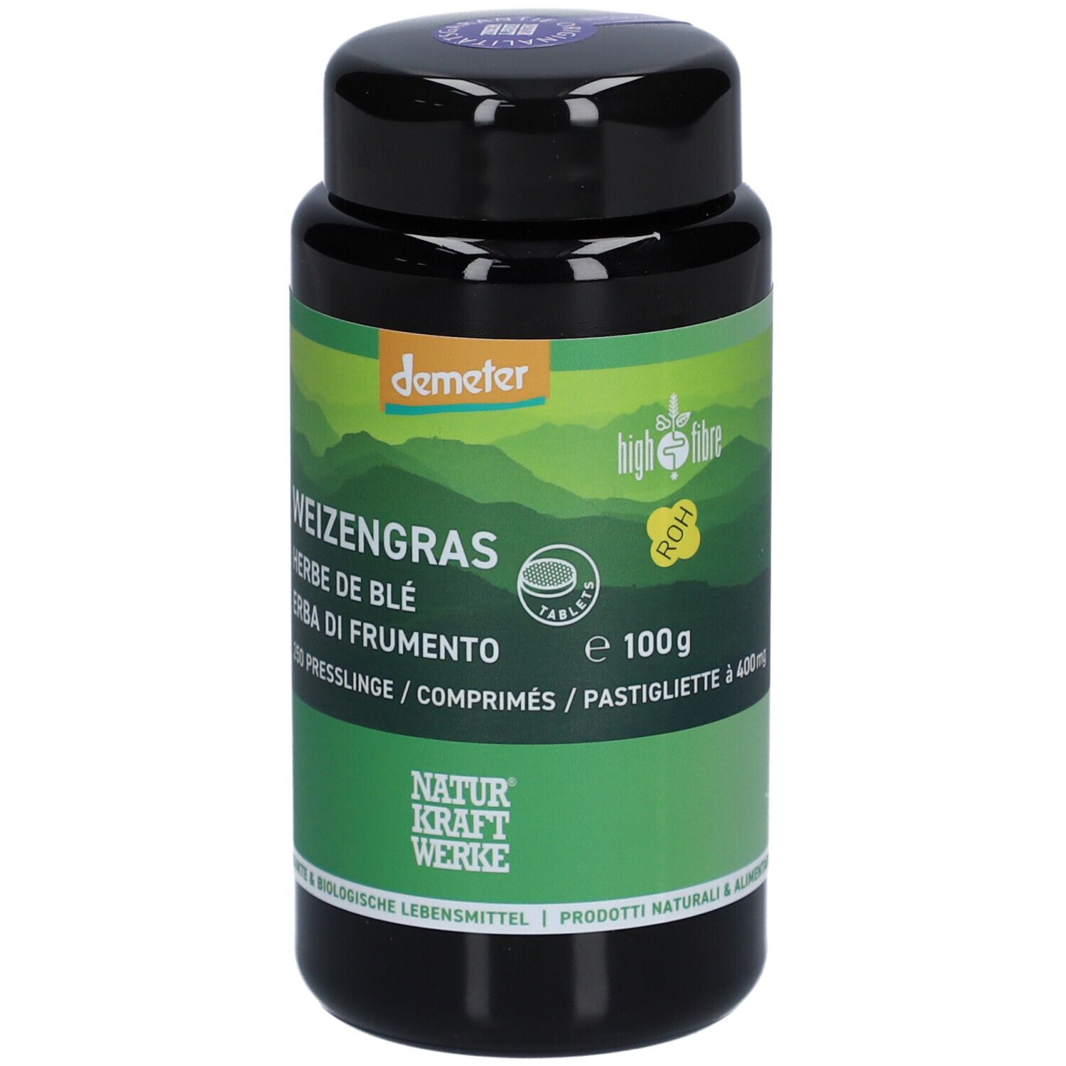 NATURKRAFTWERKE Herbe de blé pressée Demeter