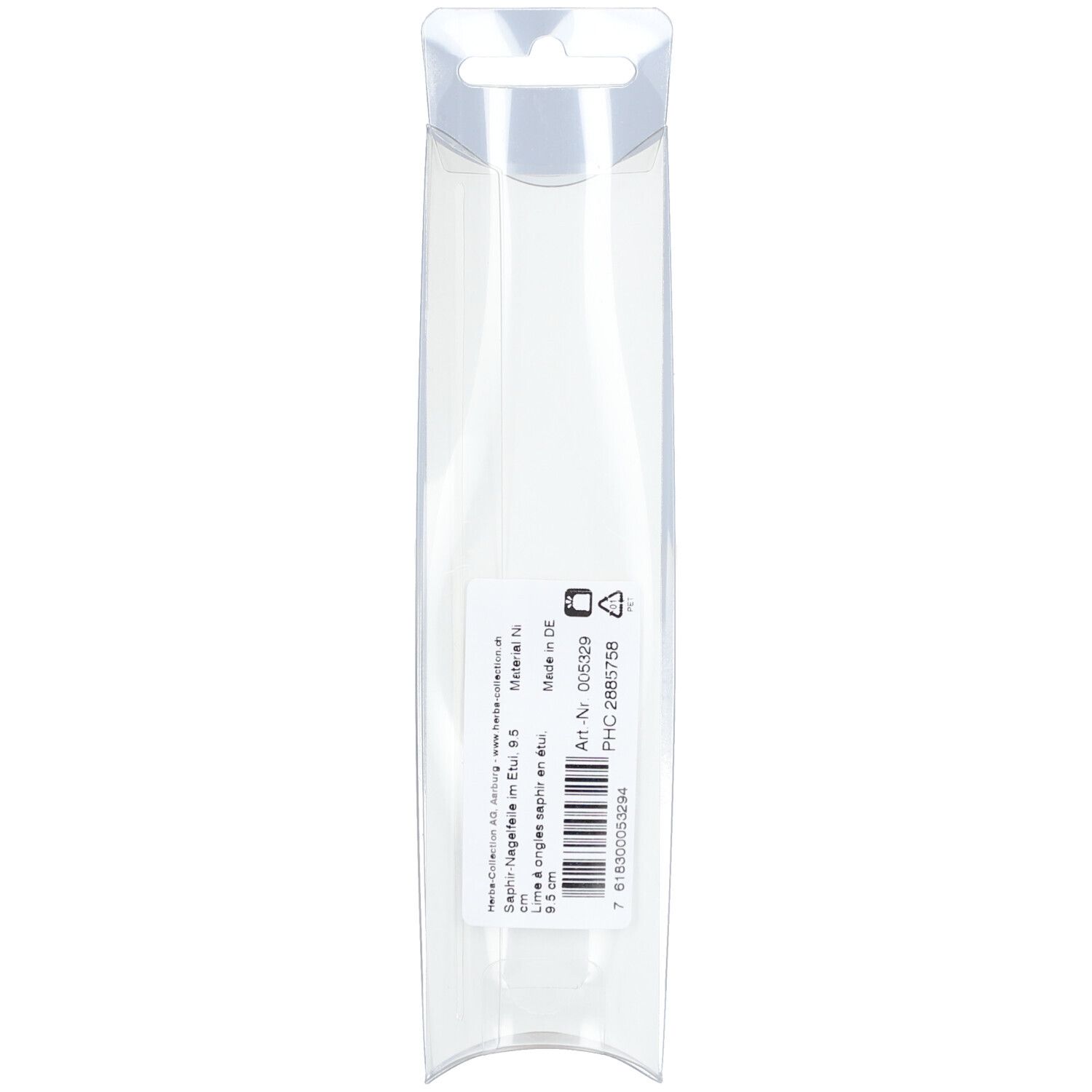 HERBA Lime à ongles saphir en étui, 9,5 cm