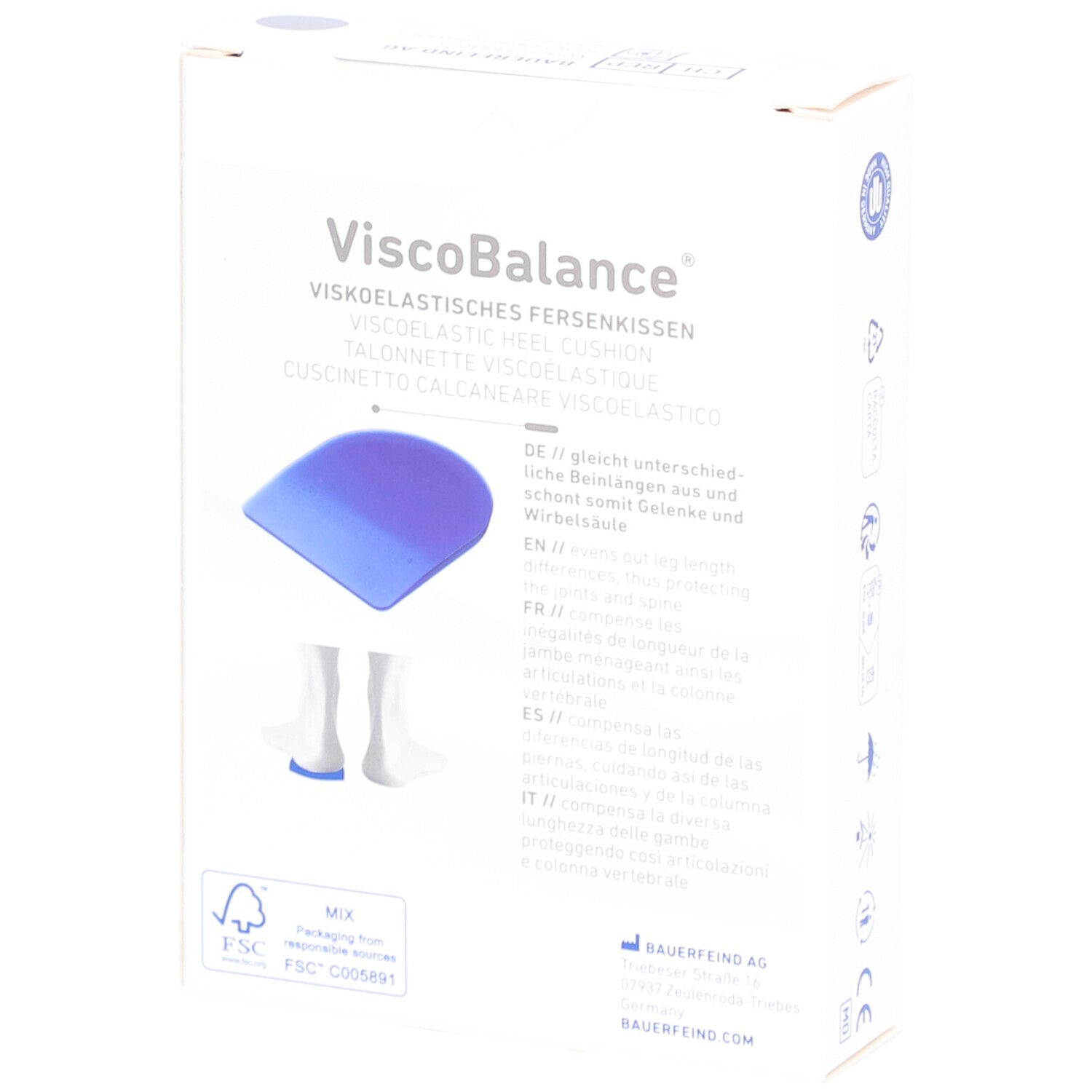 BAUERFEIND Viscobalance® Talonnette taille 3 10 mm