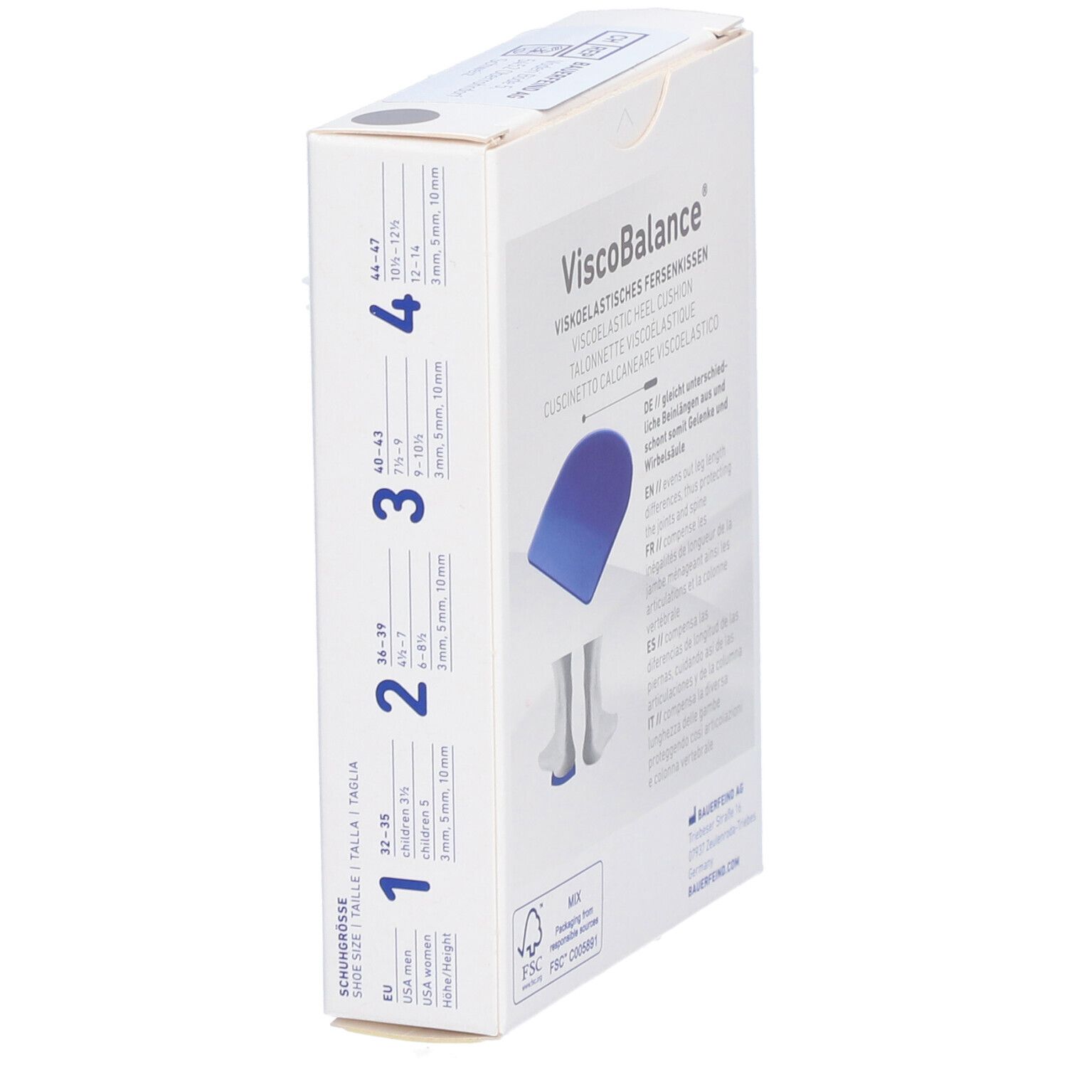BAUERFEIND Viscobalance® Talonnette taille 3 10 mm