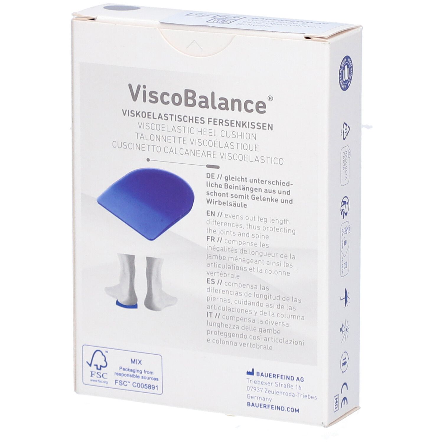 VISCOBALANCE Talonnette silicone Taille 4 10mm