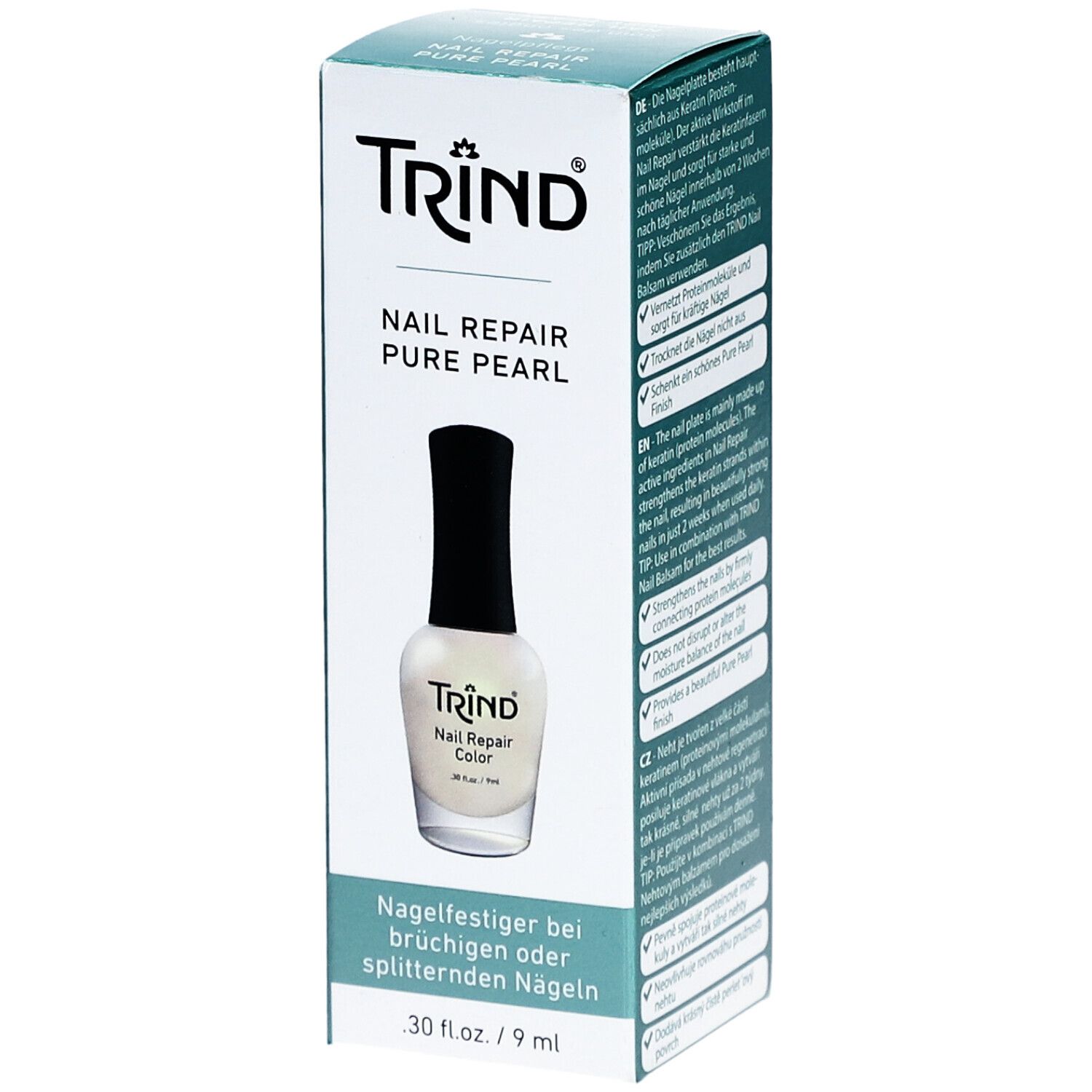 TRIND® Vernis durcisseur et renforçateur pour ongles cassants et mous - Pure Perle