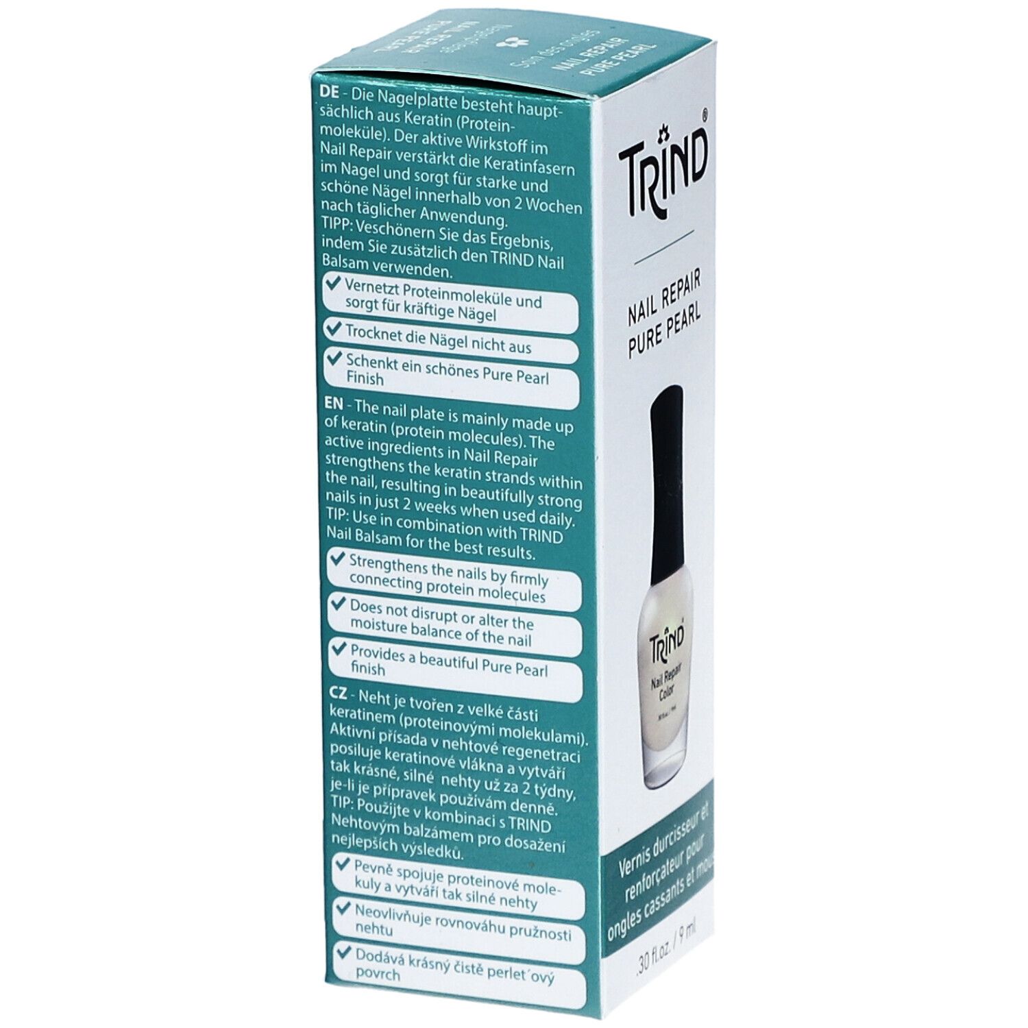 TRIND® Vernis durcisseur et renforçateur pour ongles cassants et mous - Pure Perle