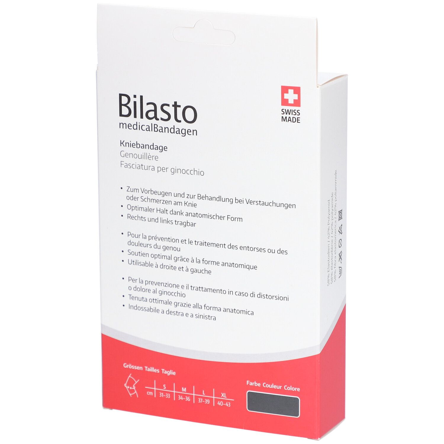 BILASTO Genouillère Noir S
