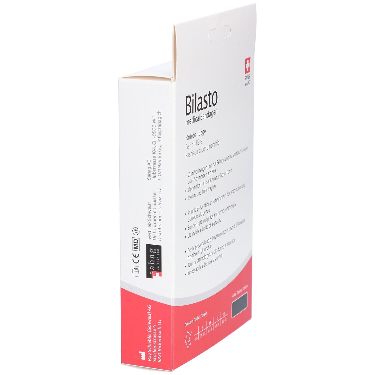 BILASTO Genouillère Noir S