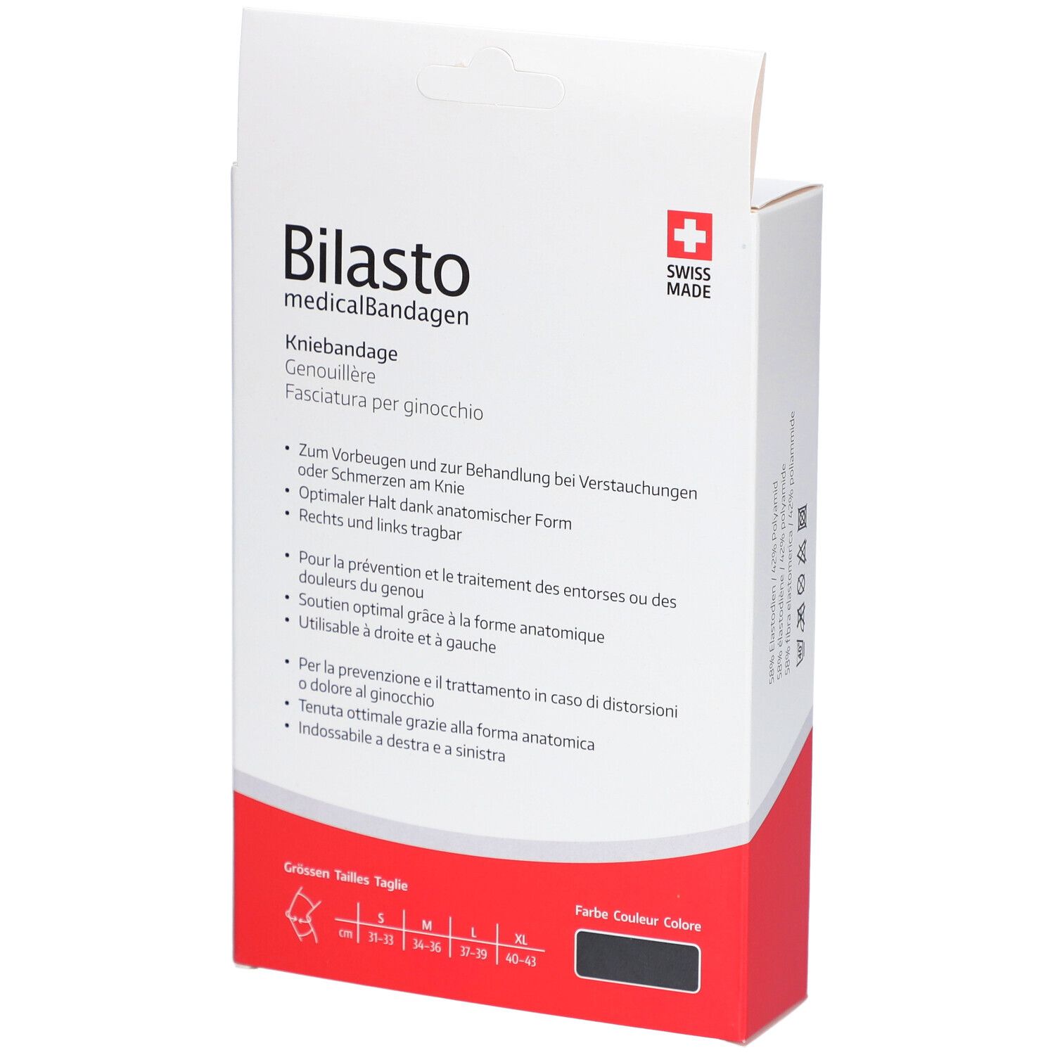 BILASTO Genouillère Noir XL