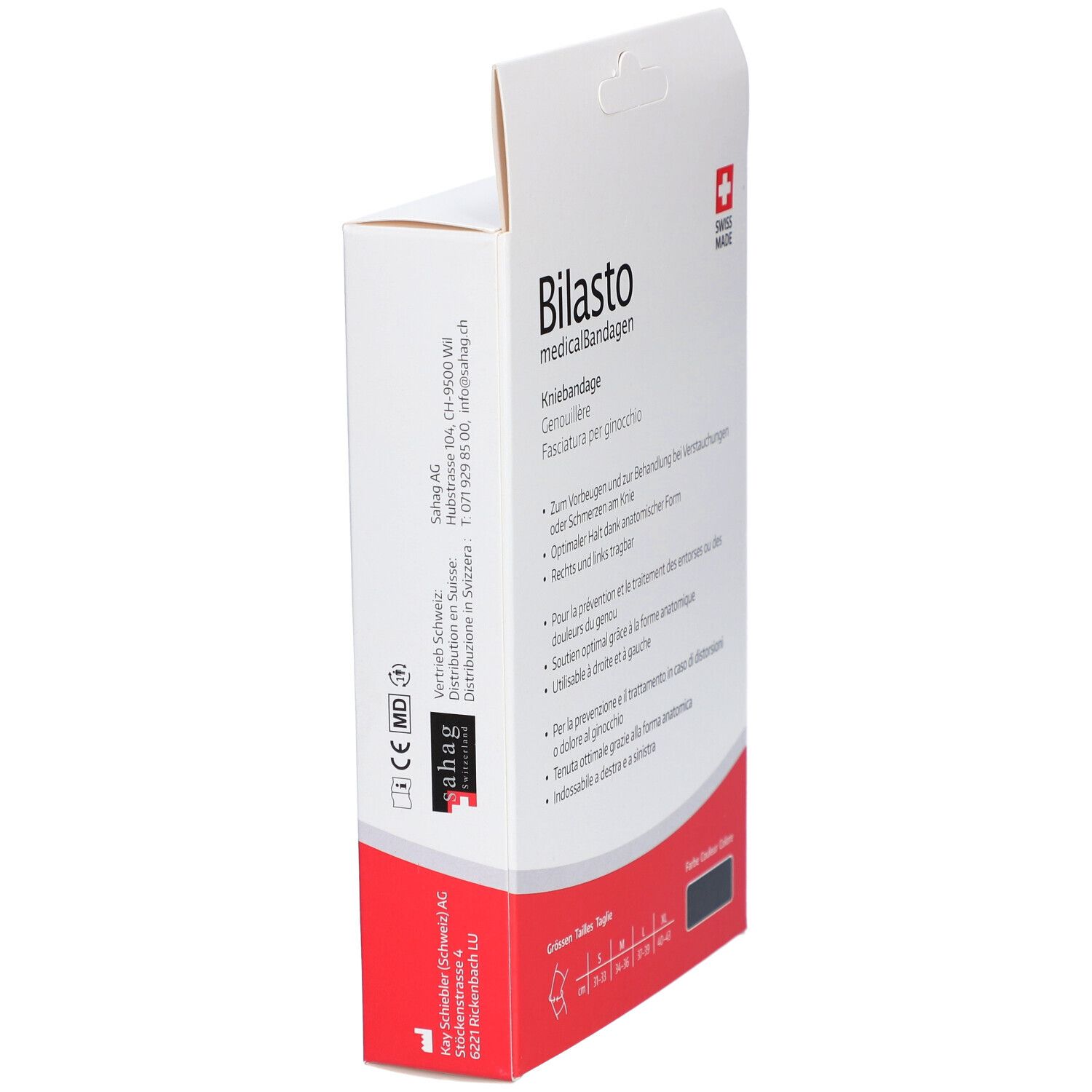 BILASTO Genouillère Noir XL