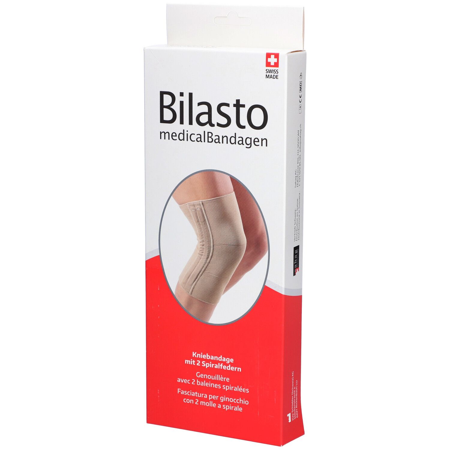 BILASTO Genouillère avec deux baleines spiralées Beige L