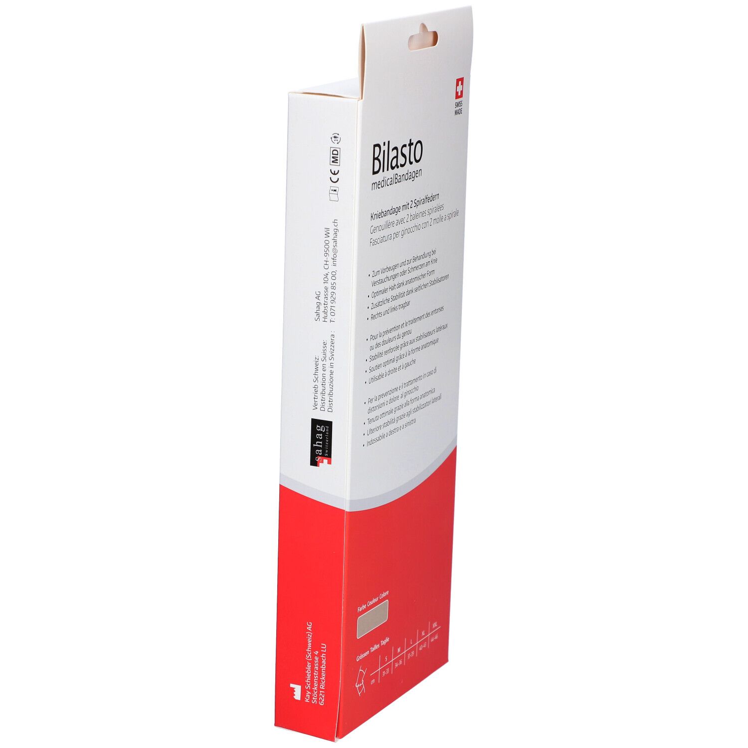 BILASTO Genouillère avec deux baleines spiralées Beige L