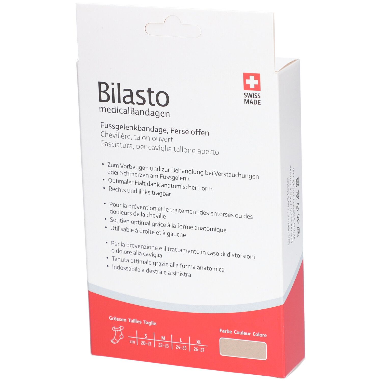 BILASTO Chevillère Talon Ouvert Beige L