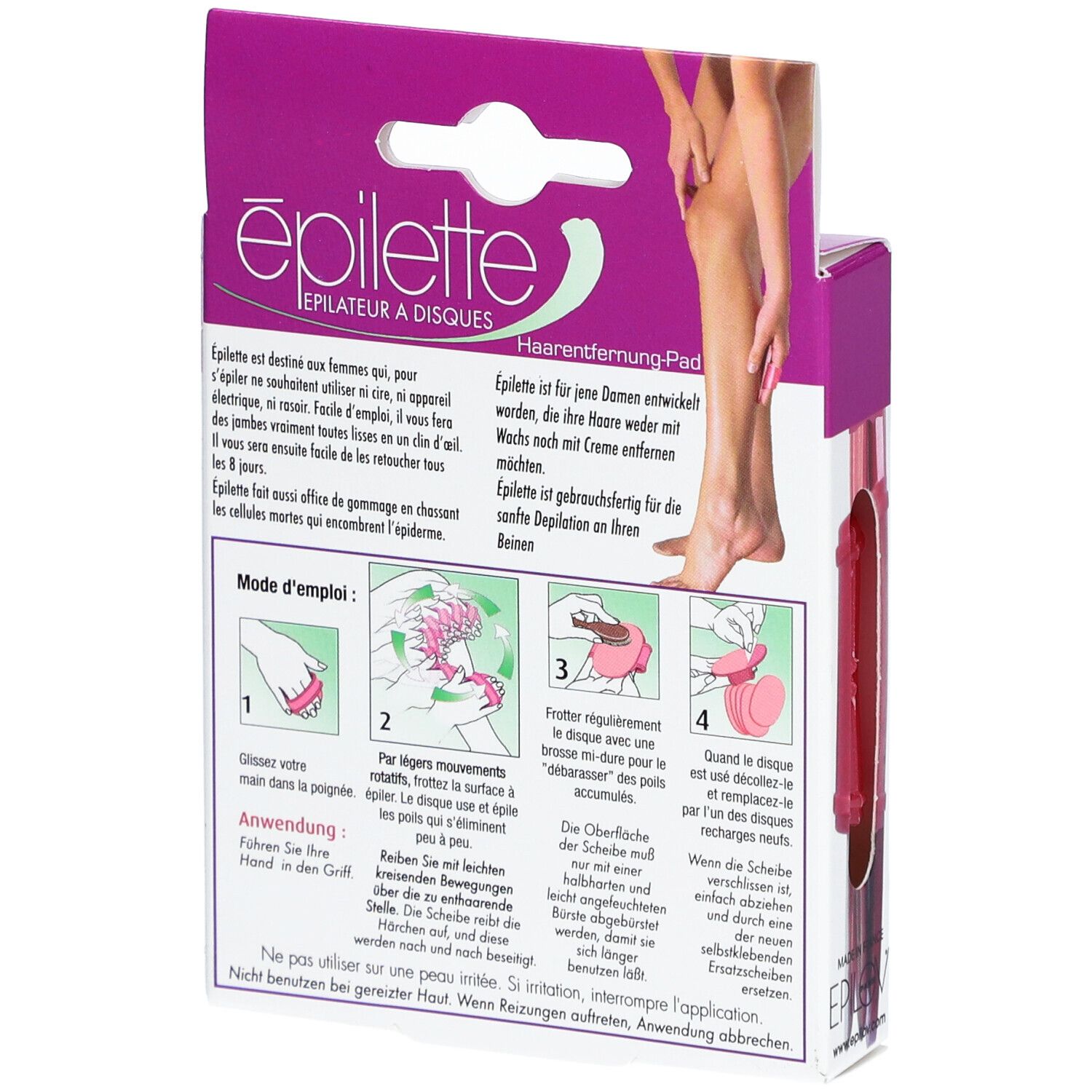 EPILETTE Épilateur à disques