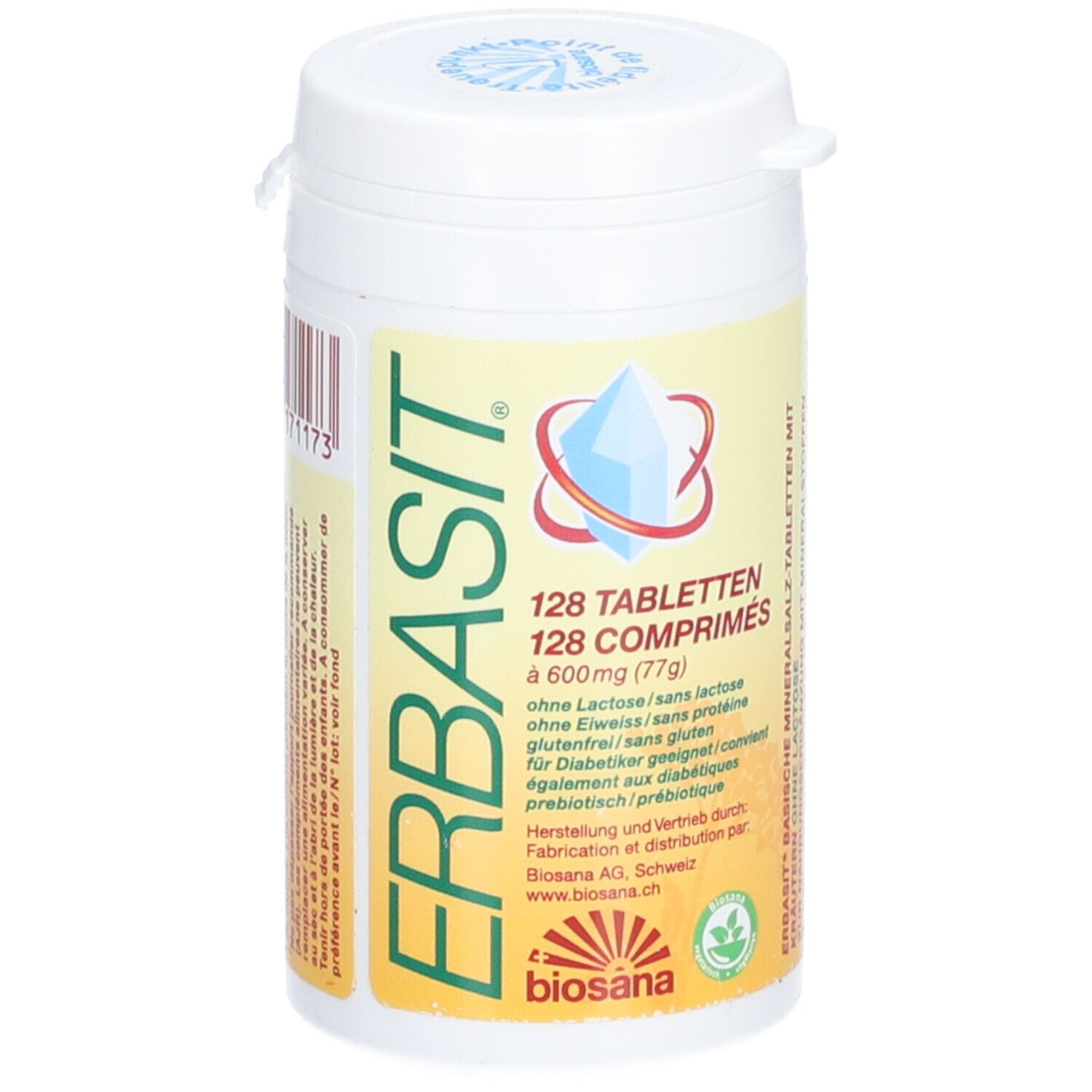 ERBASIT® Composé de sels minéraux basiques aux plantes sans lactose