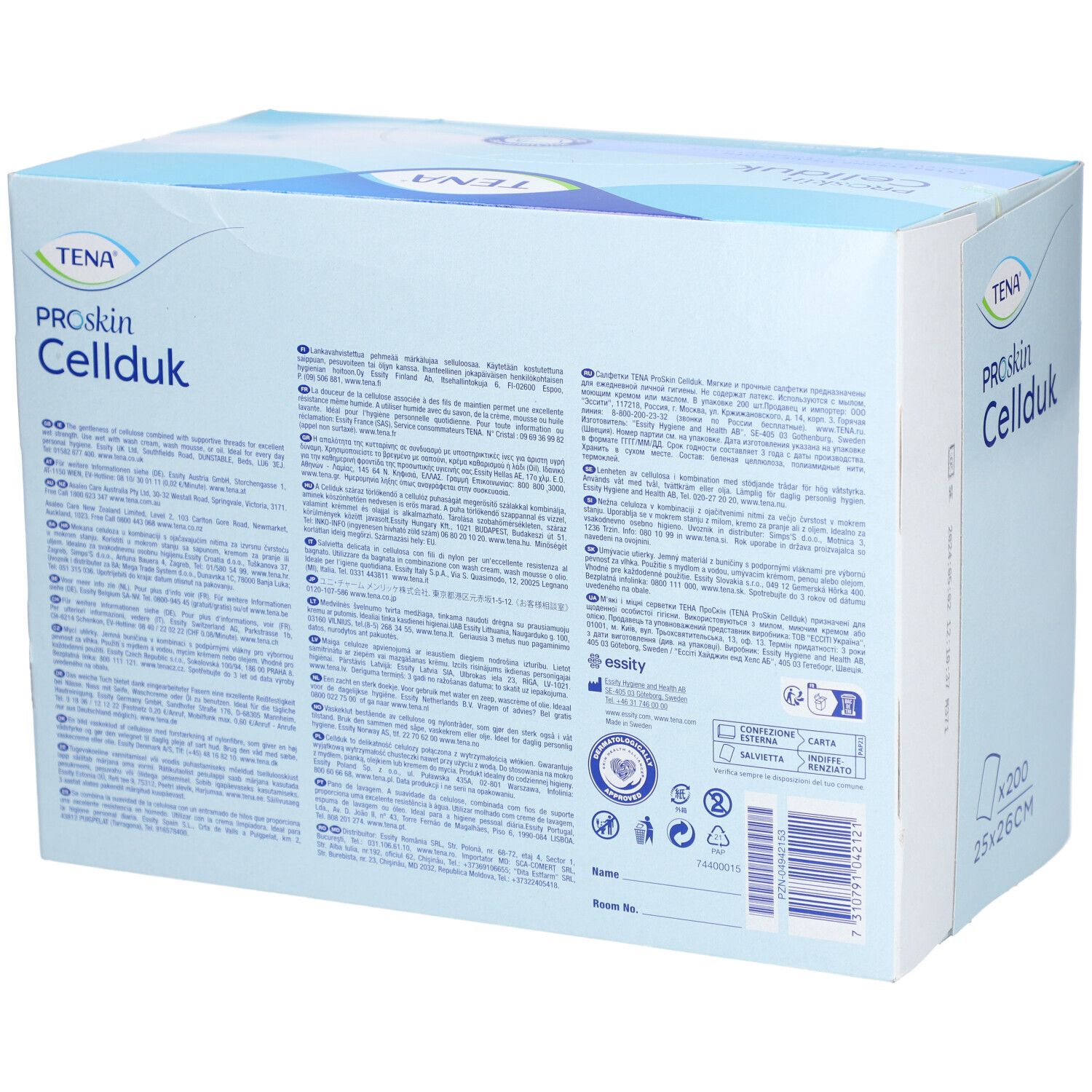 TENA Proskin Cellduk Lingettes 25 x 26cm