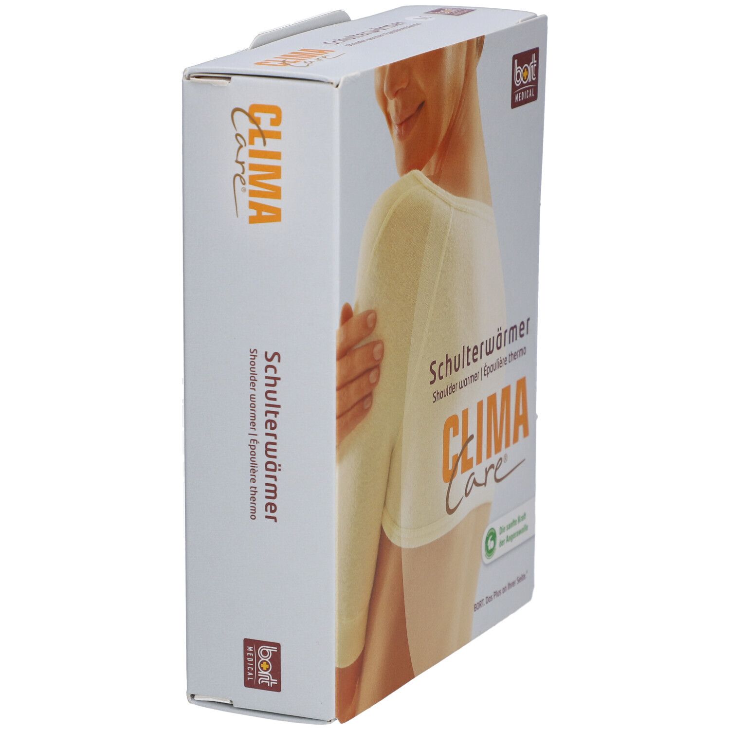 Emballage CLIMACare® pour épaule. Produit beige. Marque BORT MEDICAL.