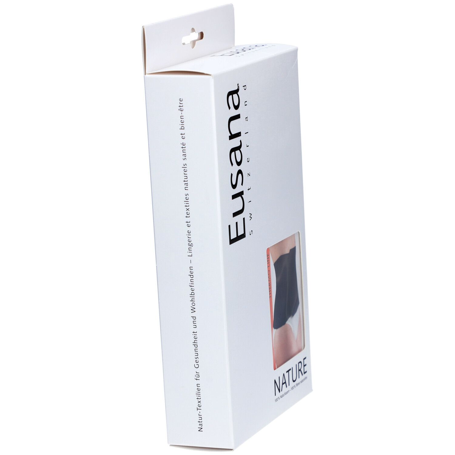 EUSANA Ceinture rénale noire en laine mérinos avec fermeture Velcro