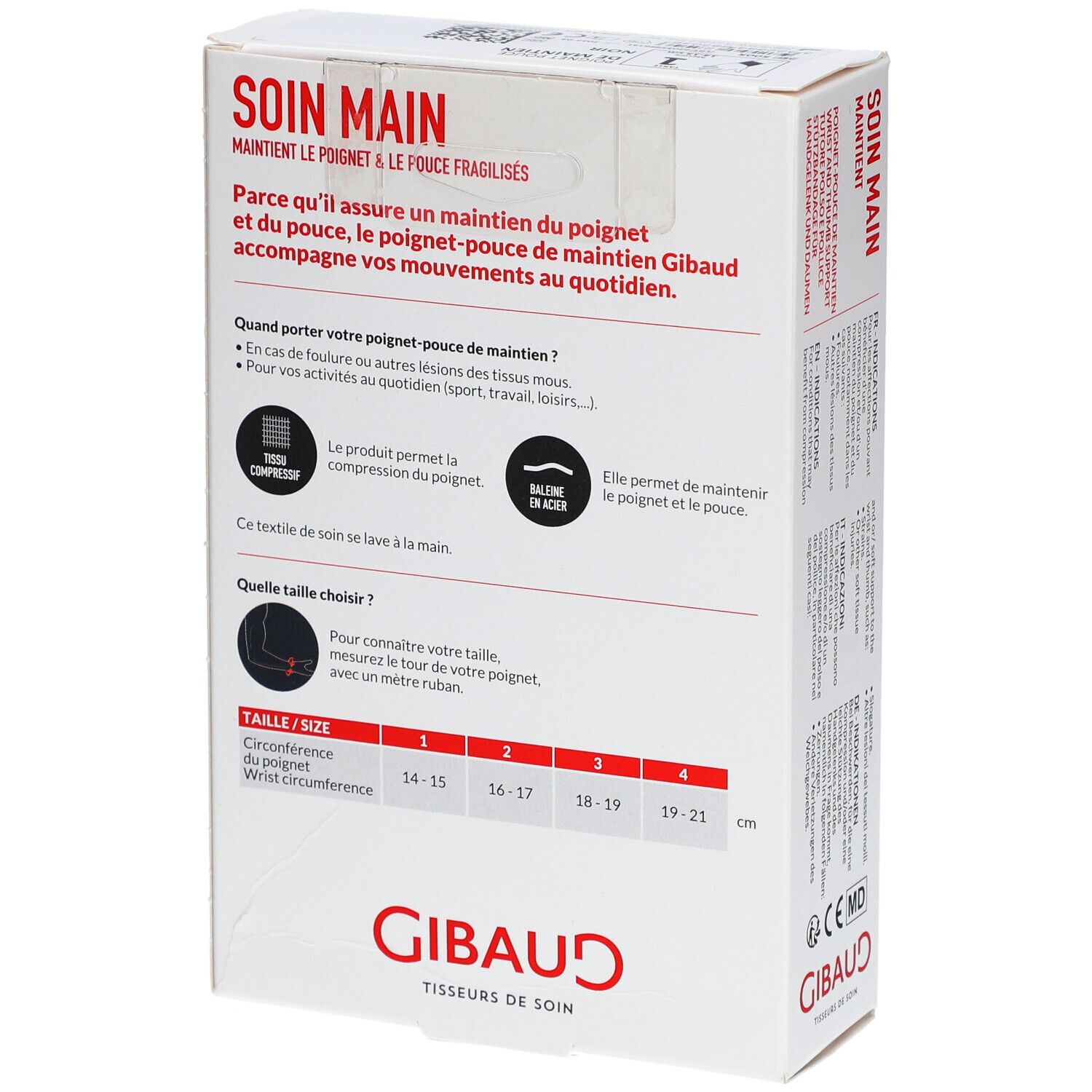 GIBAUD Soin Main Orhtèse de Maintient Taille 1