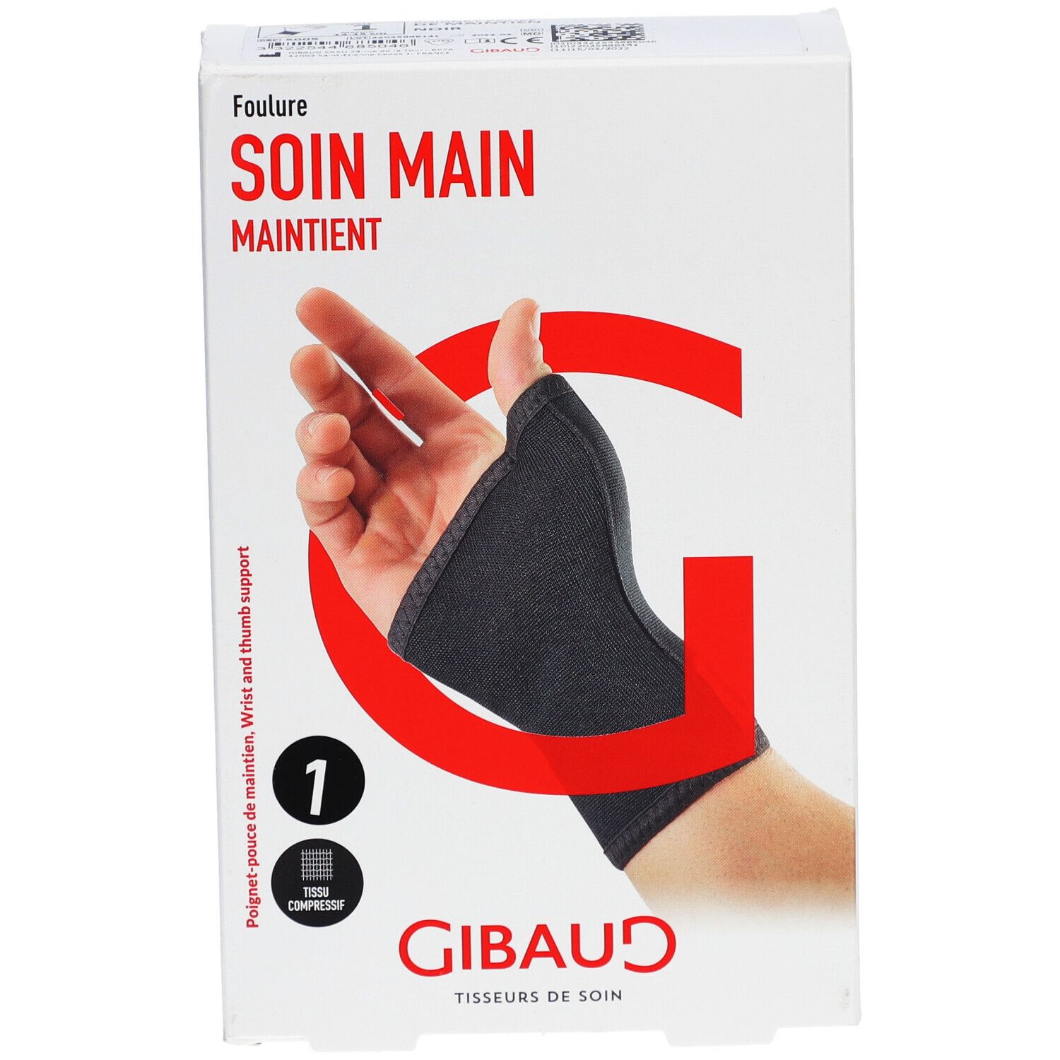 GIBAUD Soin Main Orhtèse de Maintient Taille 1