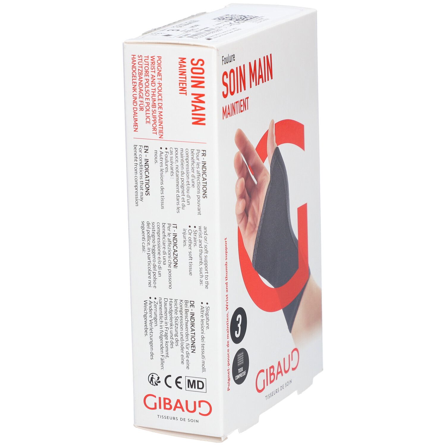 GIBAUD Soin Main Orhtèse de Maintient Taille 3