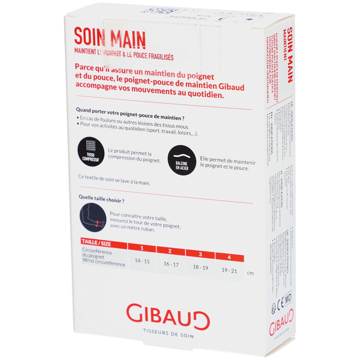 GIBAUD Soin Main Orhtèse de Maintient Taille 3