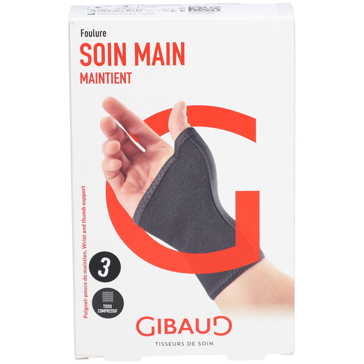 GIBAUD Soin Main Orhtèse de Maintient Taille 3