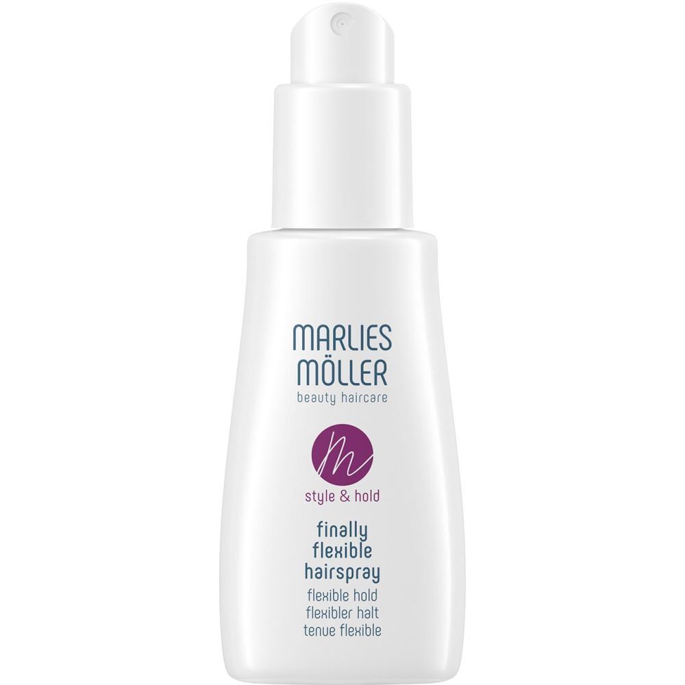 Bouteille de spray Marlies Möller Style & Hold Finally Flexible avec distributeur à pompe.